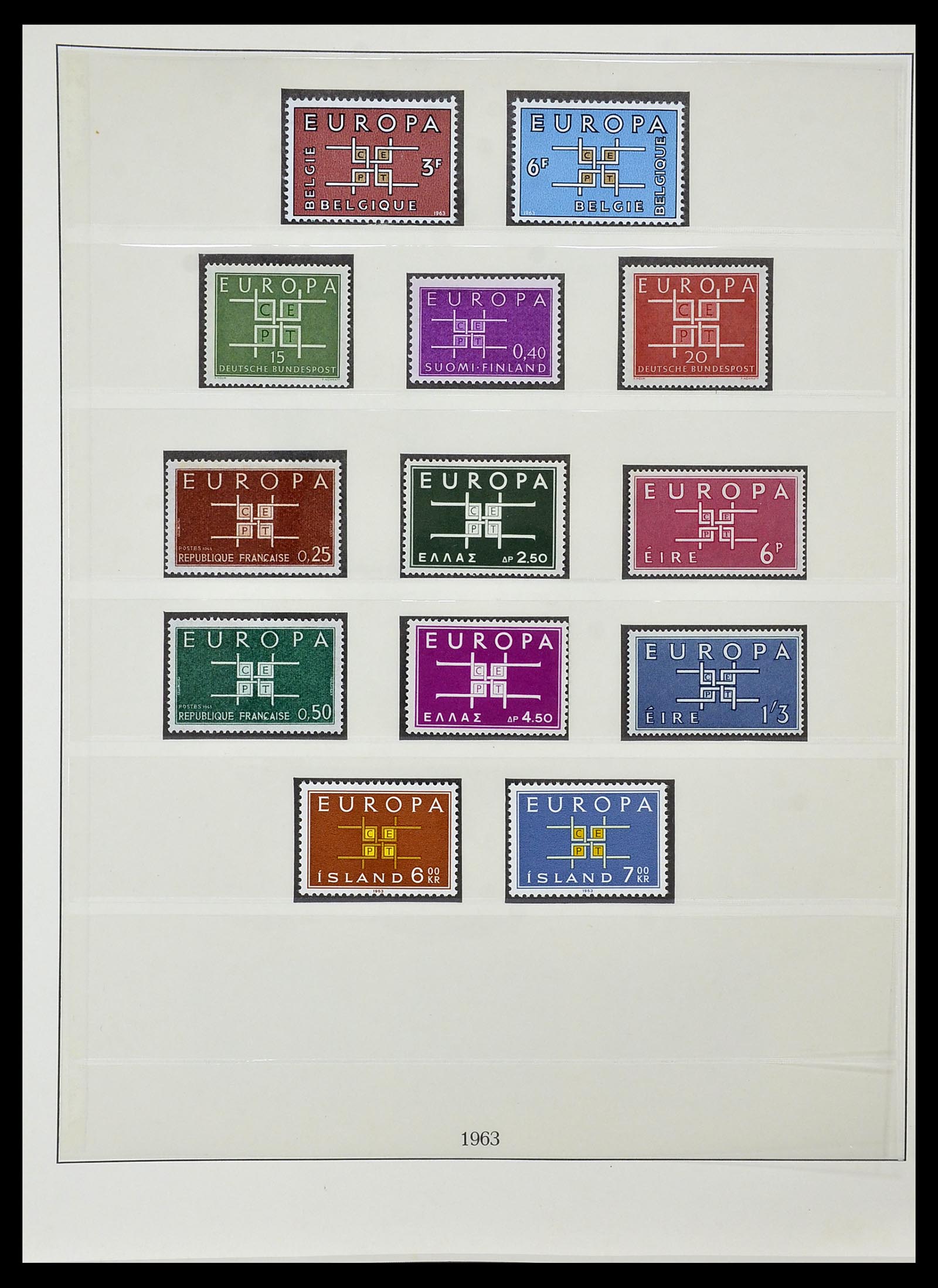 34574 013 - Postzegelverzameling 34574 Europa CEPT 1956-1974.