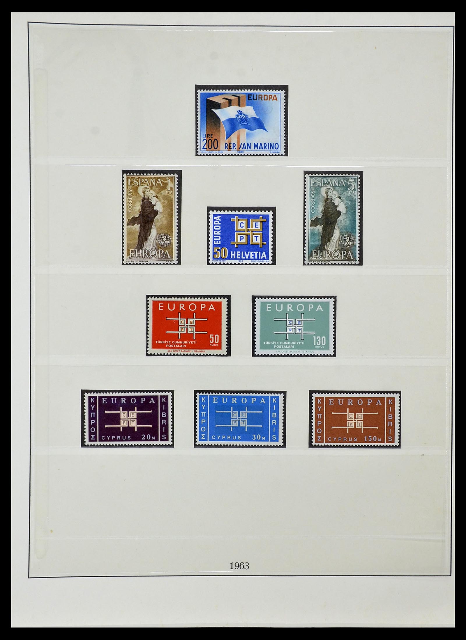 34574 015 - Postzegelverzameling 34574 Europa CEPT 1956-1974.