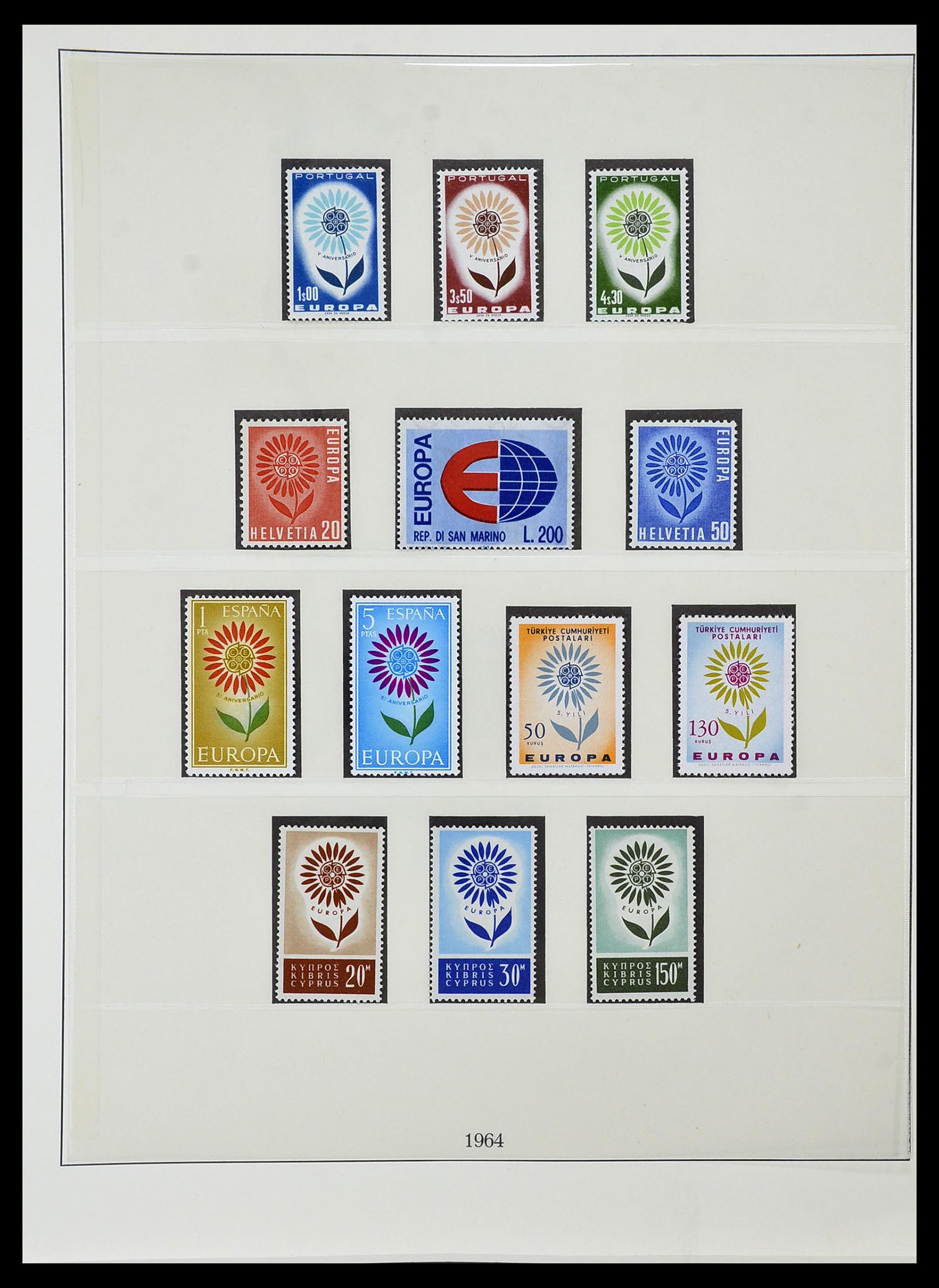 34574 018 - Postzegelverzameling 34574 Europa CEPT 1956-1974.
