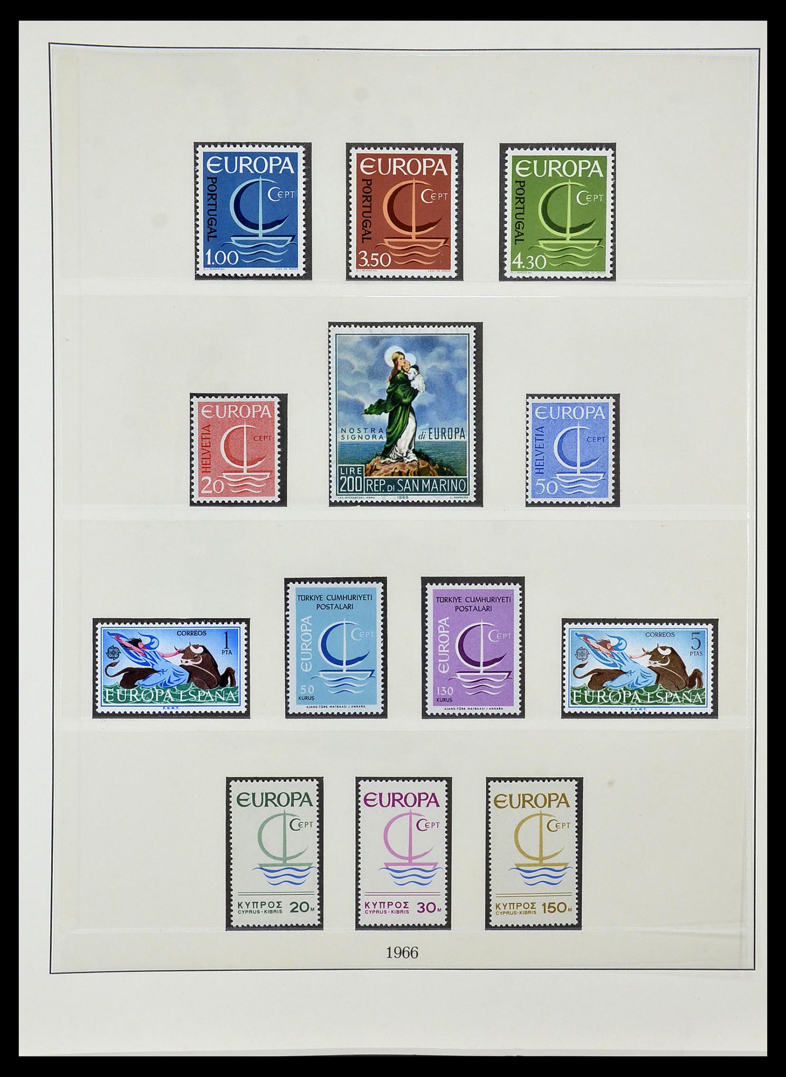 34574 024 - Postzegelverzameling 34574 Europa CEPT 1956-1974.