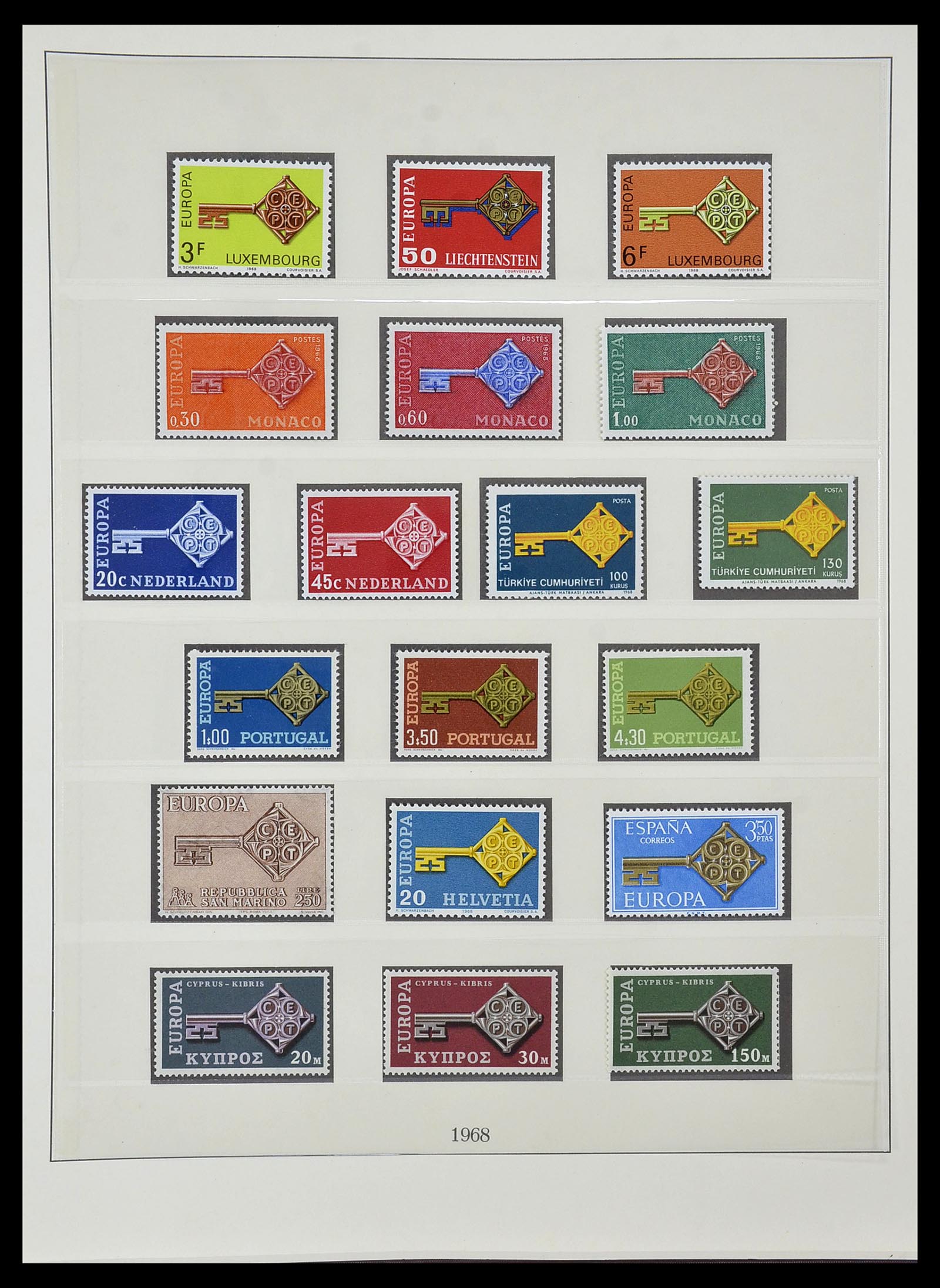 34574 029 - Postzegelverzameling 34574 Europa CEPT 1956-1974.