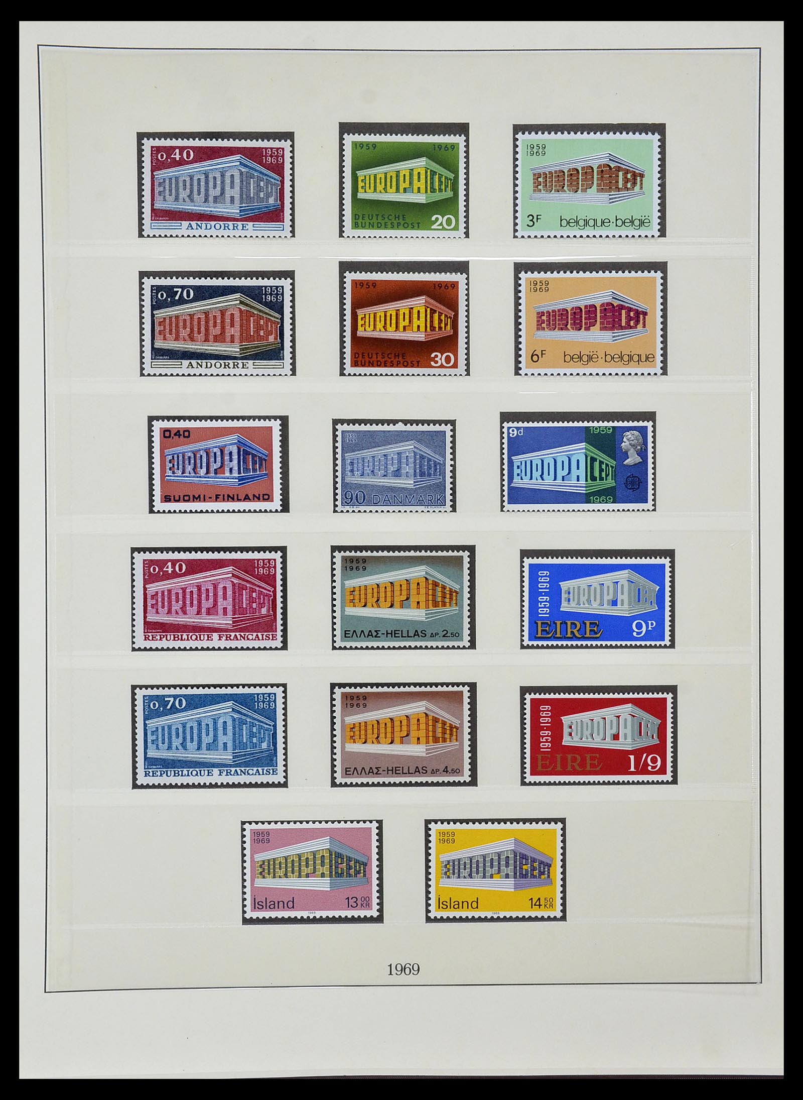 34574 030 - Postzegelverzameling 34574 Europa CEPT 1956-1974.