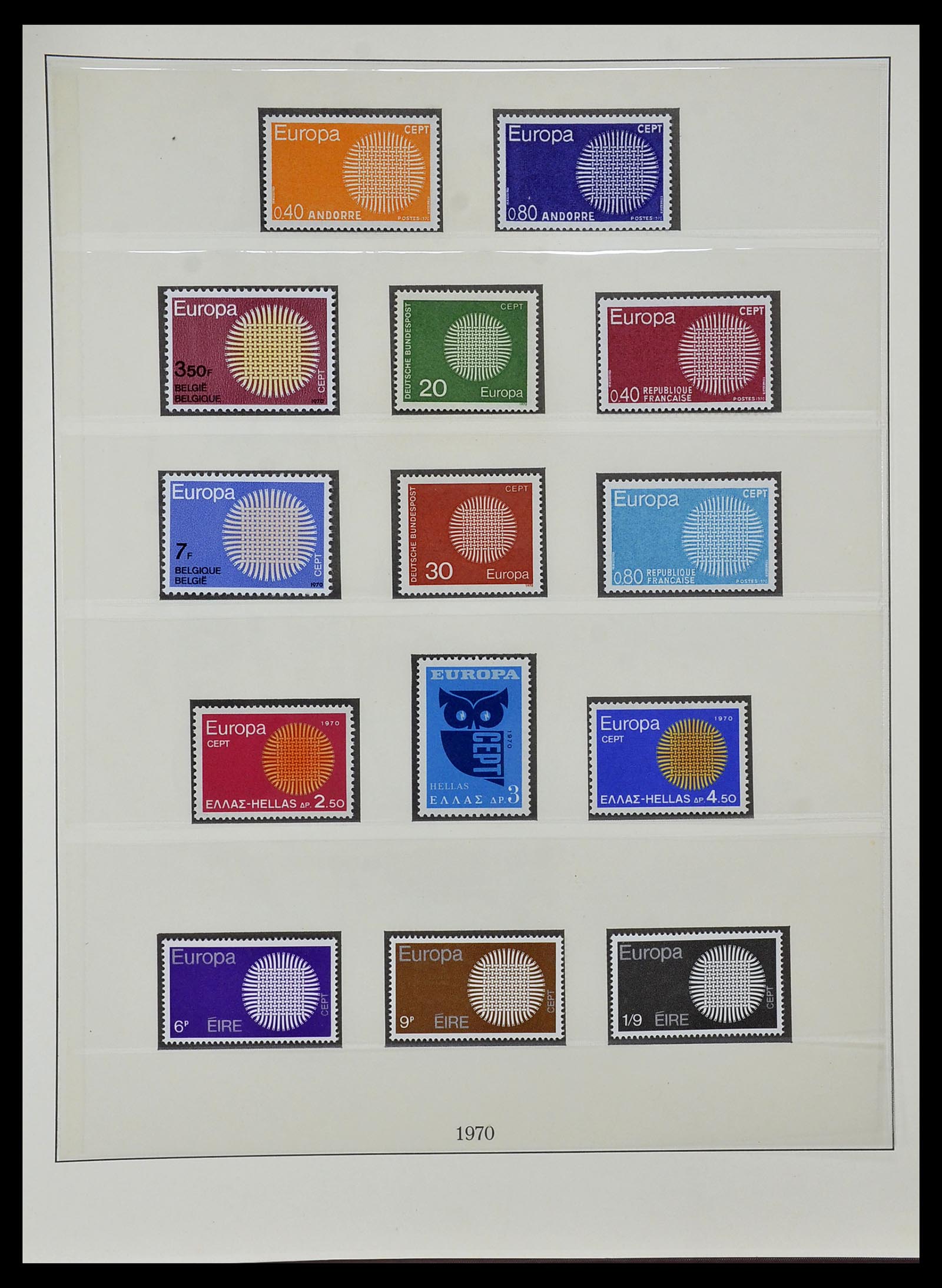 34574 033 - Postzegelverzameling 34574 Europa CEPT 1956-1974.