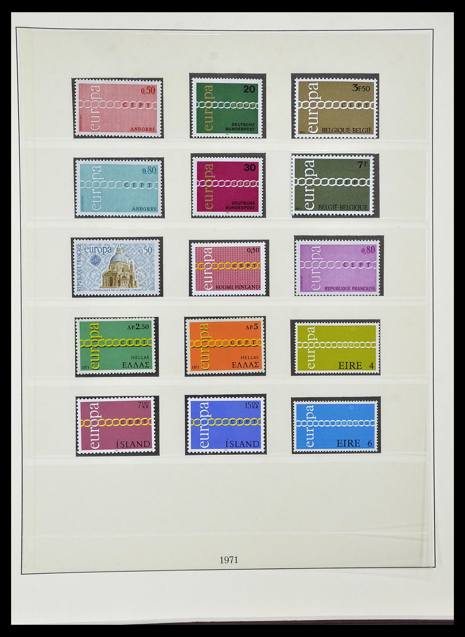 34574 036 - Postzegelverzameling 34574 Europa CEPT 1956-1974.
