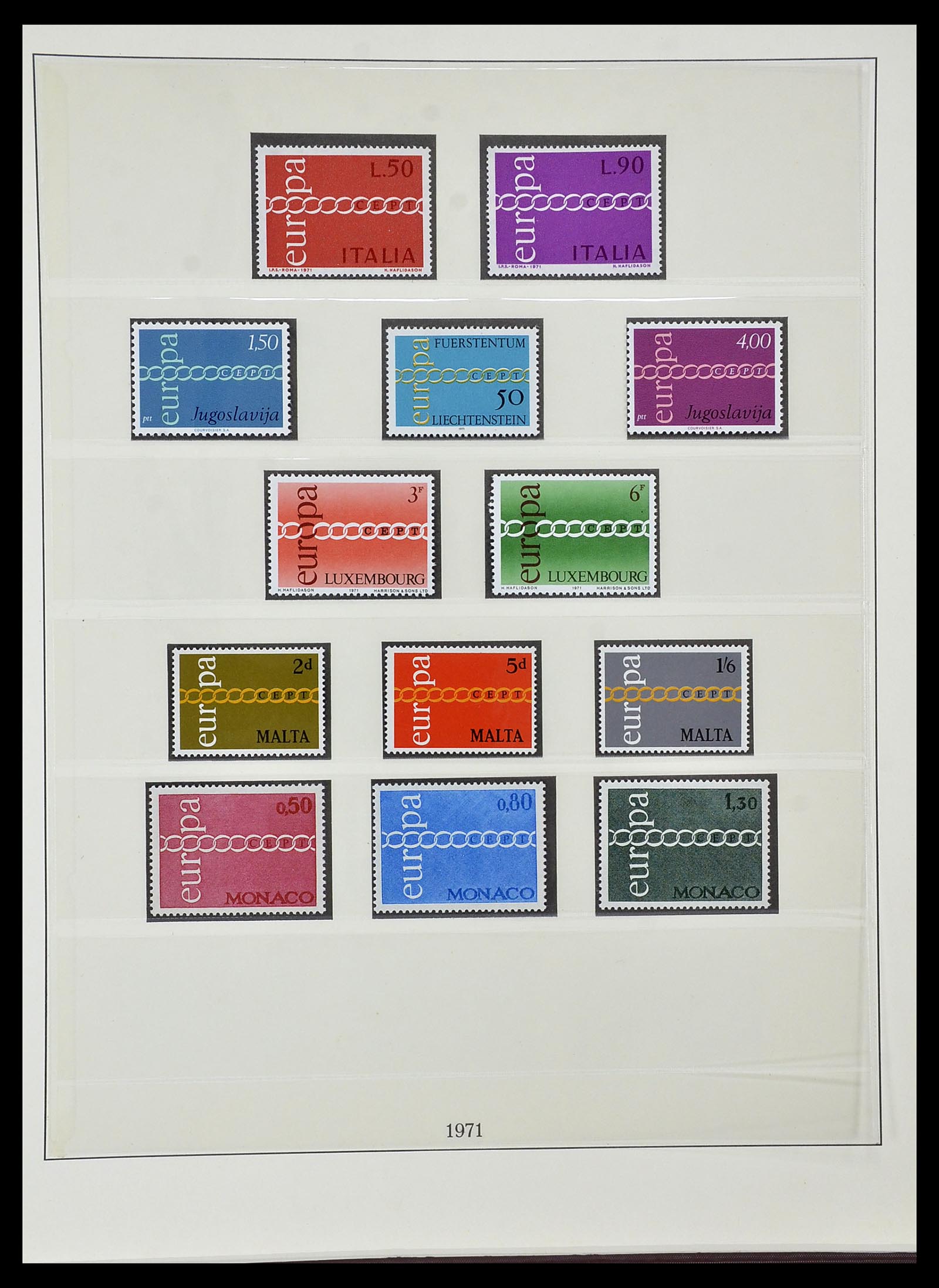 34574 037 - Postzegelverzameling 34574 Europa CEPT 1956-1974.