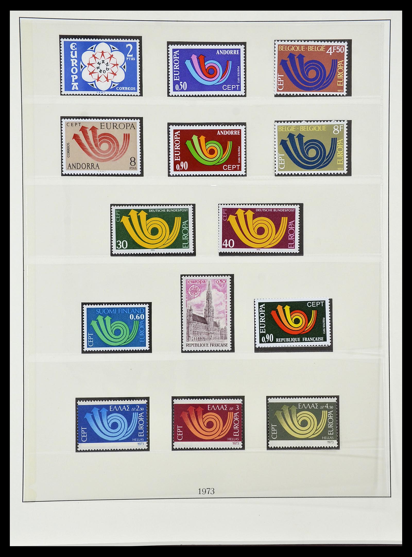 34574 042 - Postzegelverzameling 34574 Europa CEPT 1956-1974.