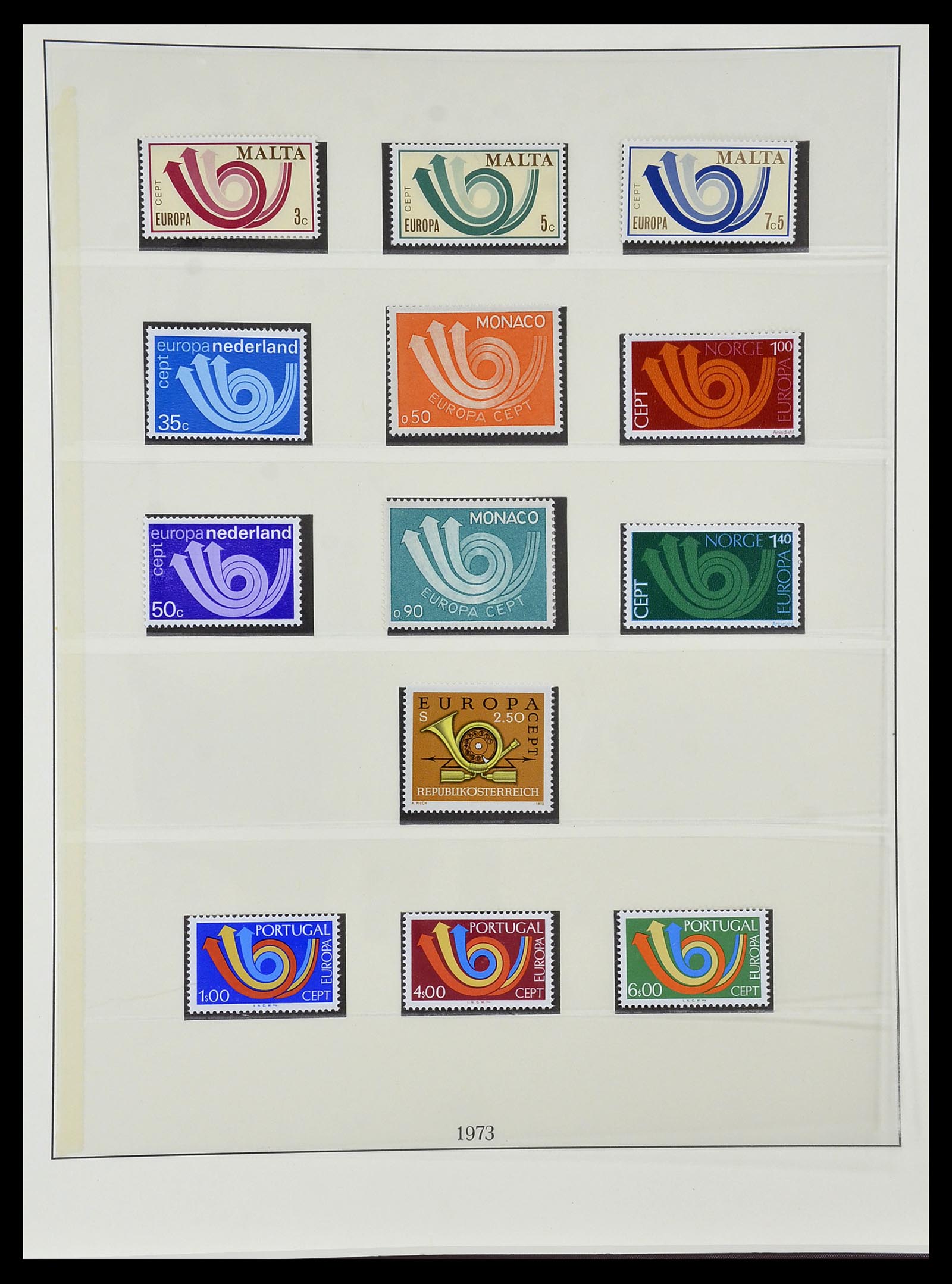 34574 044 - Postzegelverzameling 34574 Europa CEPT 1956-1974.