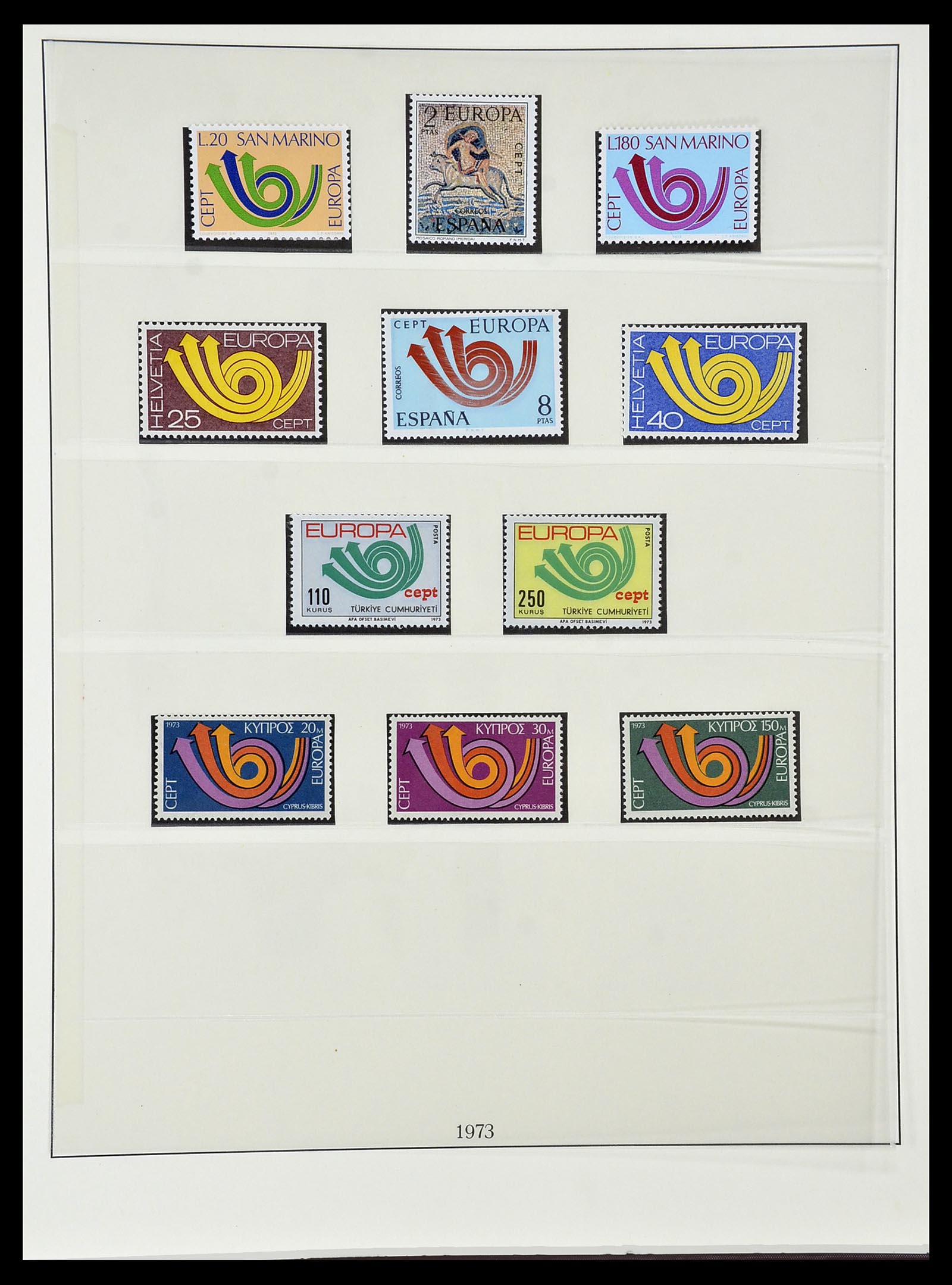 34574 045 - Postzegelverzameling 34574 Europa CEPT 1956-1974.
