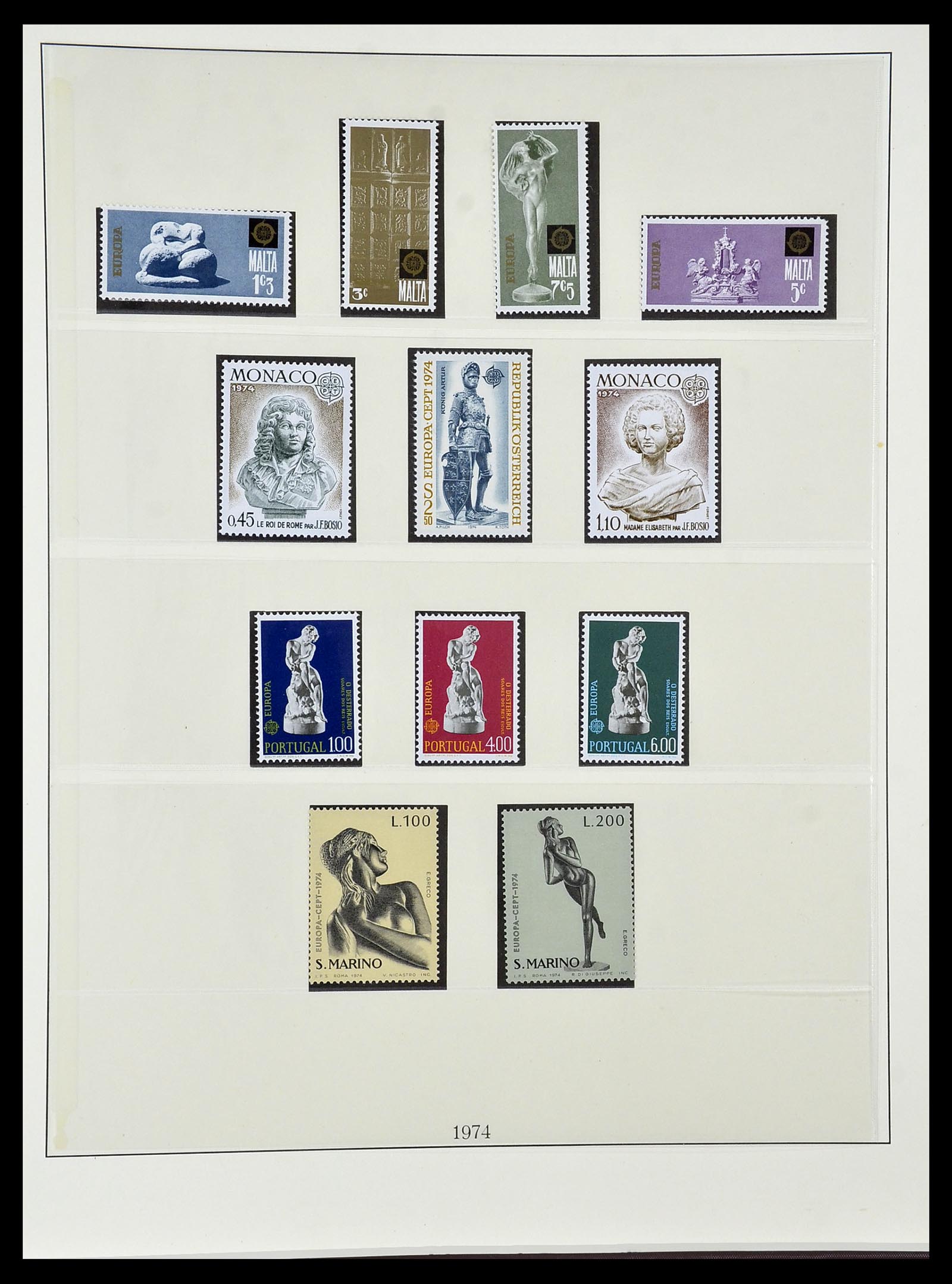 34574 048 - Postzegelverzameling 34574 Europa CEPT 1956-1974.
