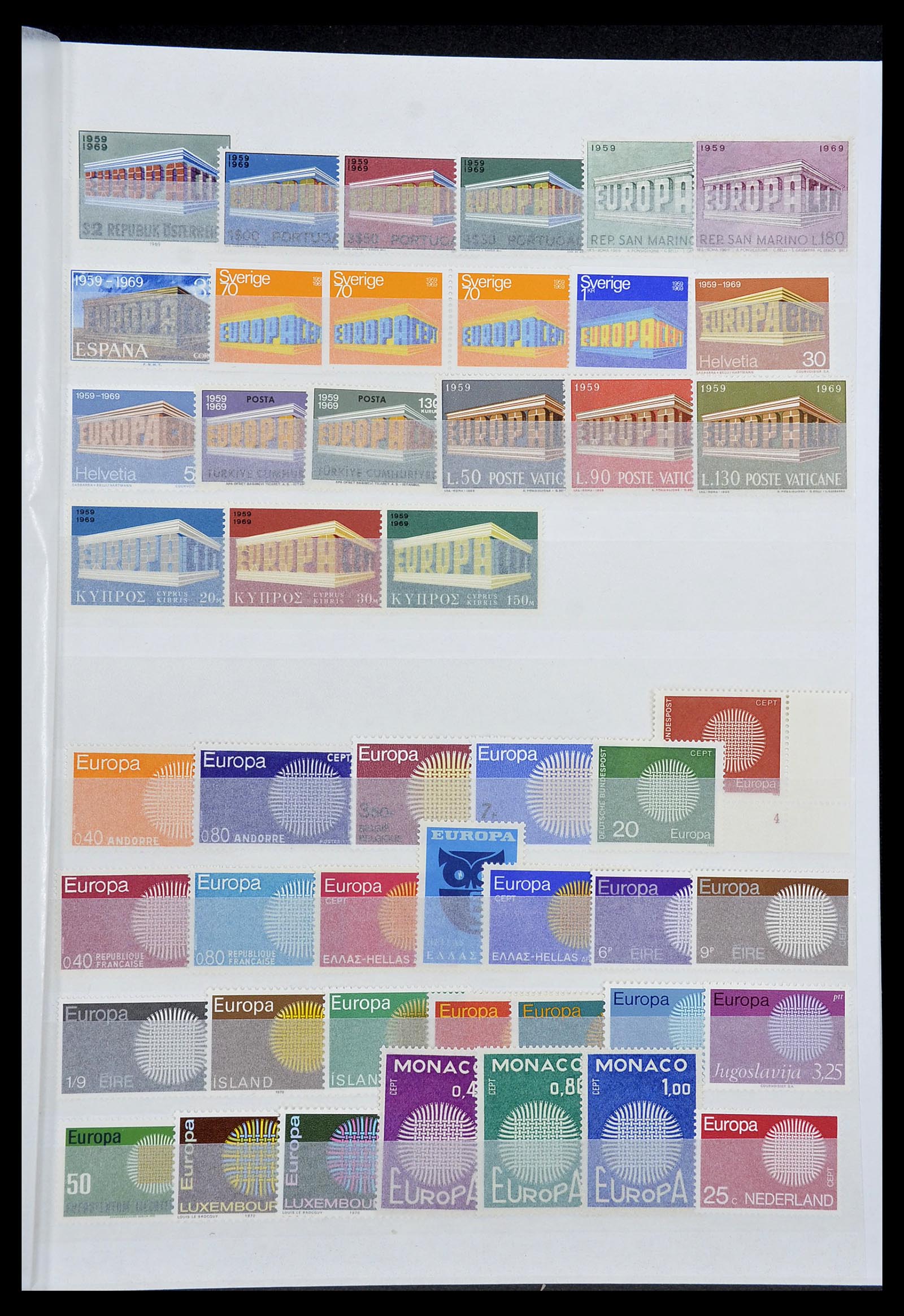 34576 009 - Postzegelverzameling 34576 Europa CEPT 1956-1992.