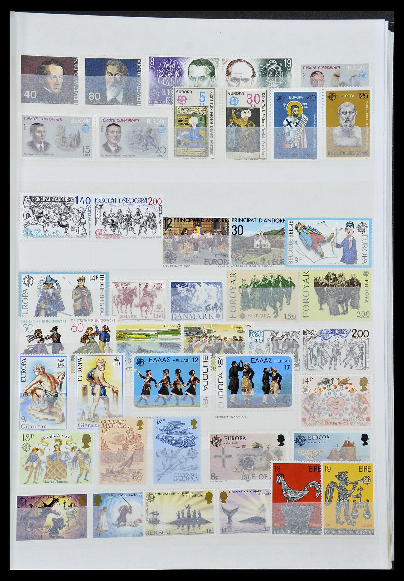 34576 021 - Postzegelverzameling 34576 Europa CEPT 1956-1992.
