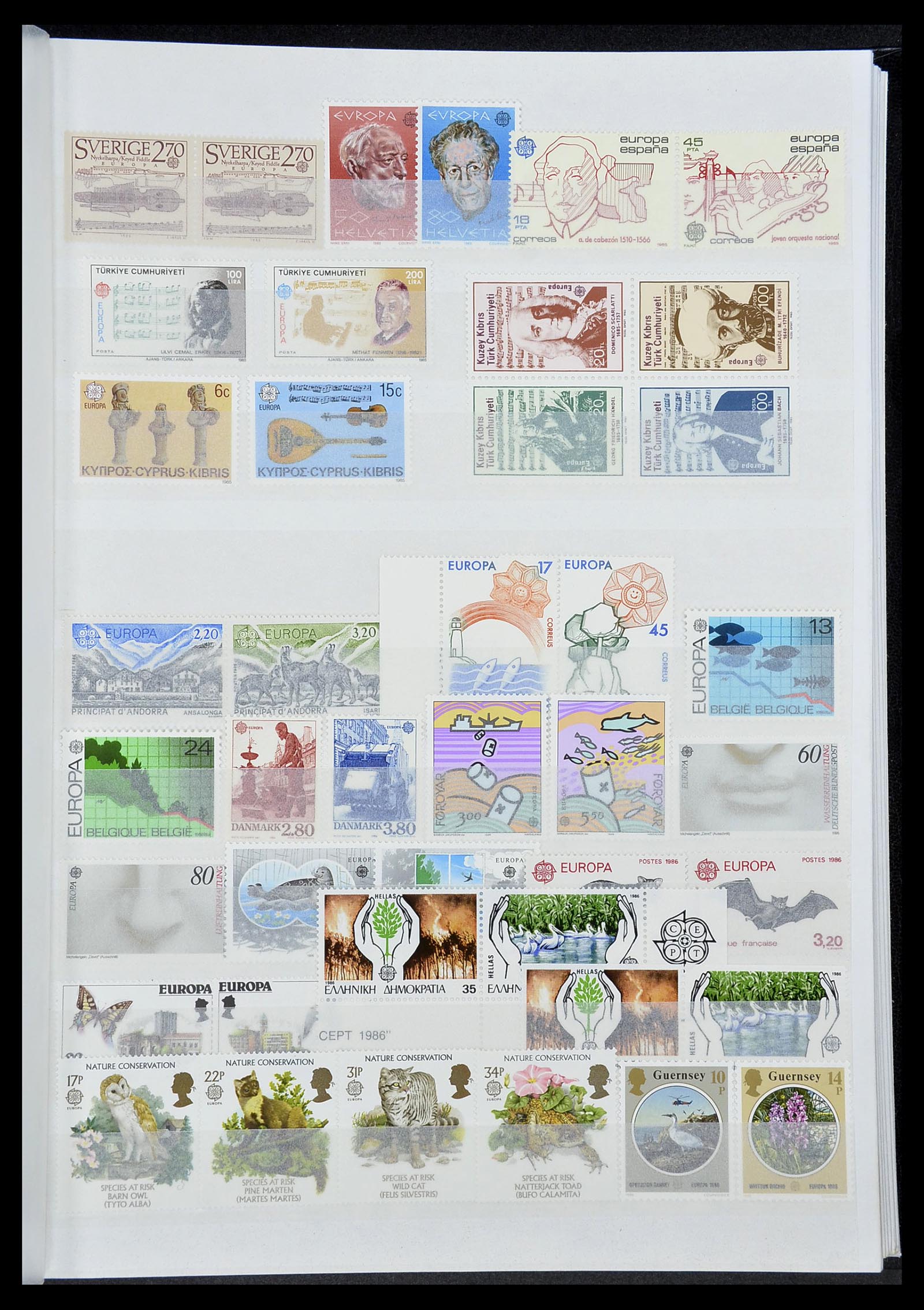 34576 029 - Postzegelverzameling 34576 Europa CEPT 1956-1992.