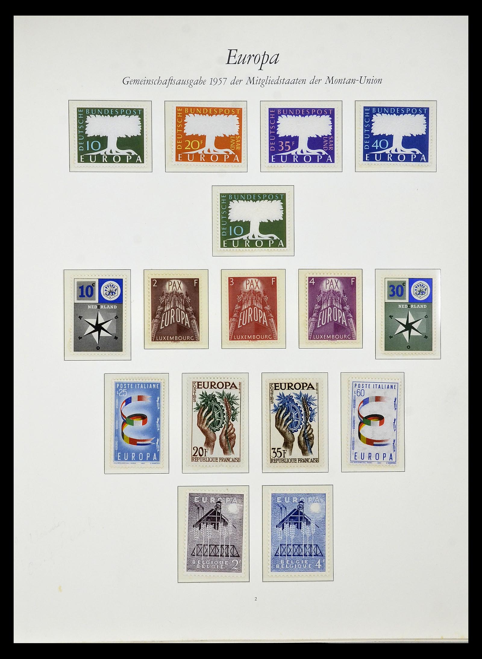 34577 002 - Postzegelverzameling 34577 Europa CEPT 1956-1992.