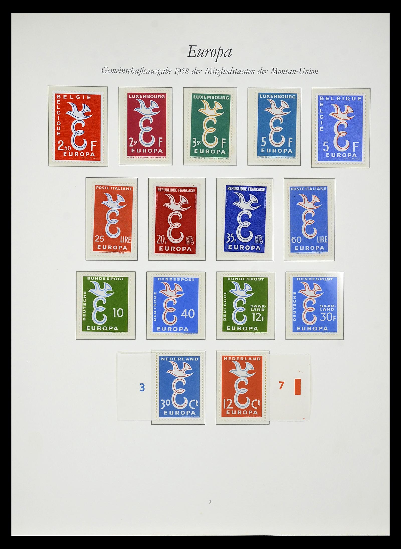 34577 003 - Postzegelverzameling 34577 Europa CEPT 1956-1992.