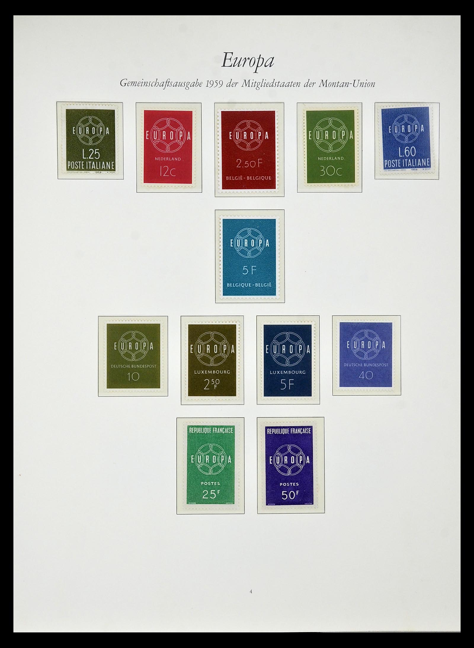 34577 004 - Postzegelverzameling 34577 Europa CEPT 1956-1992.