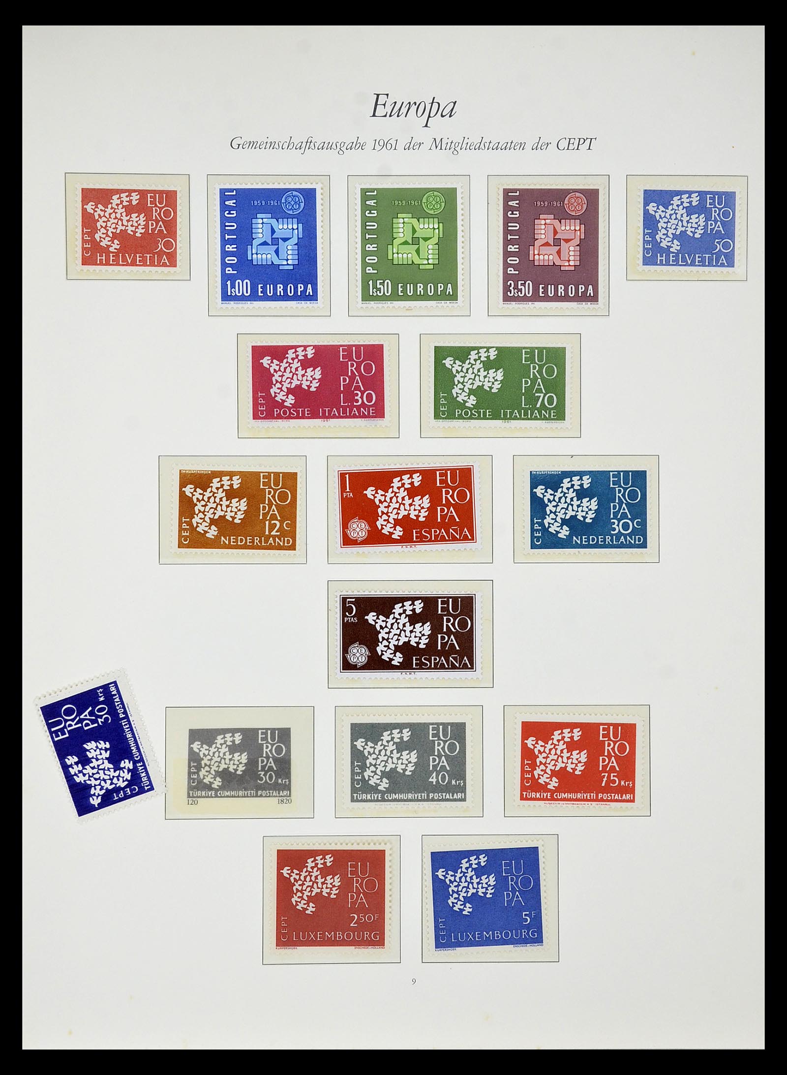 34577 010 - Postzegelverzameling 34577 Europa CEPT 1956-1992.