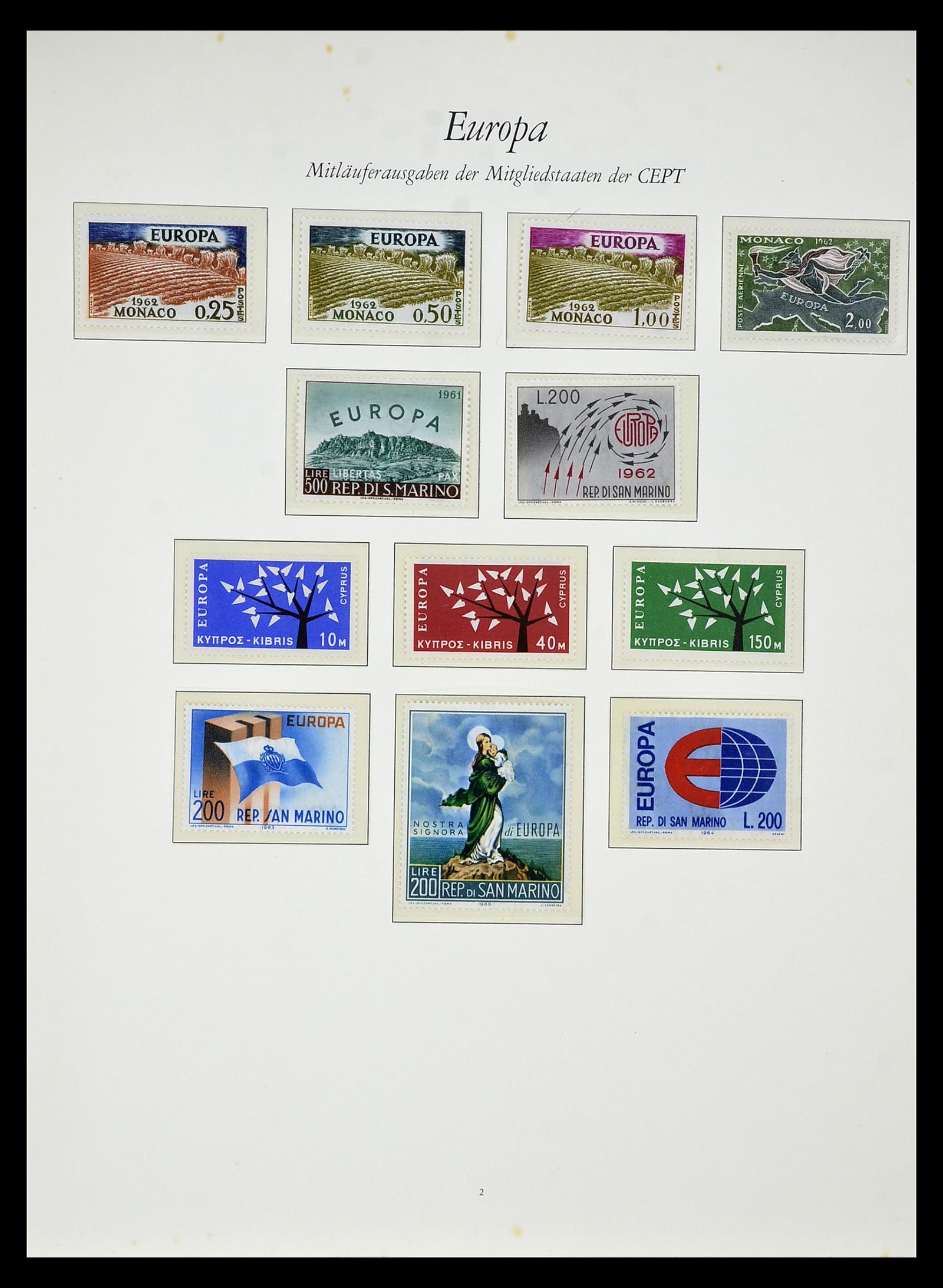 34577 013 - Postzegelverzameling 34577 Europa CEPT 1956-1992.