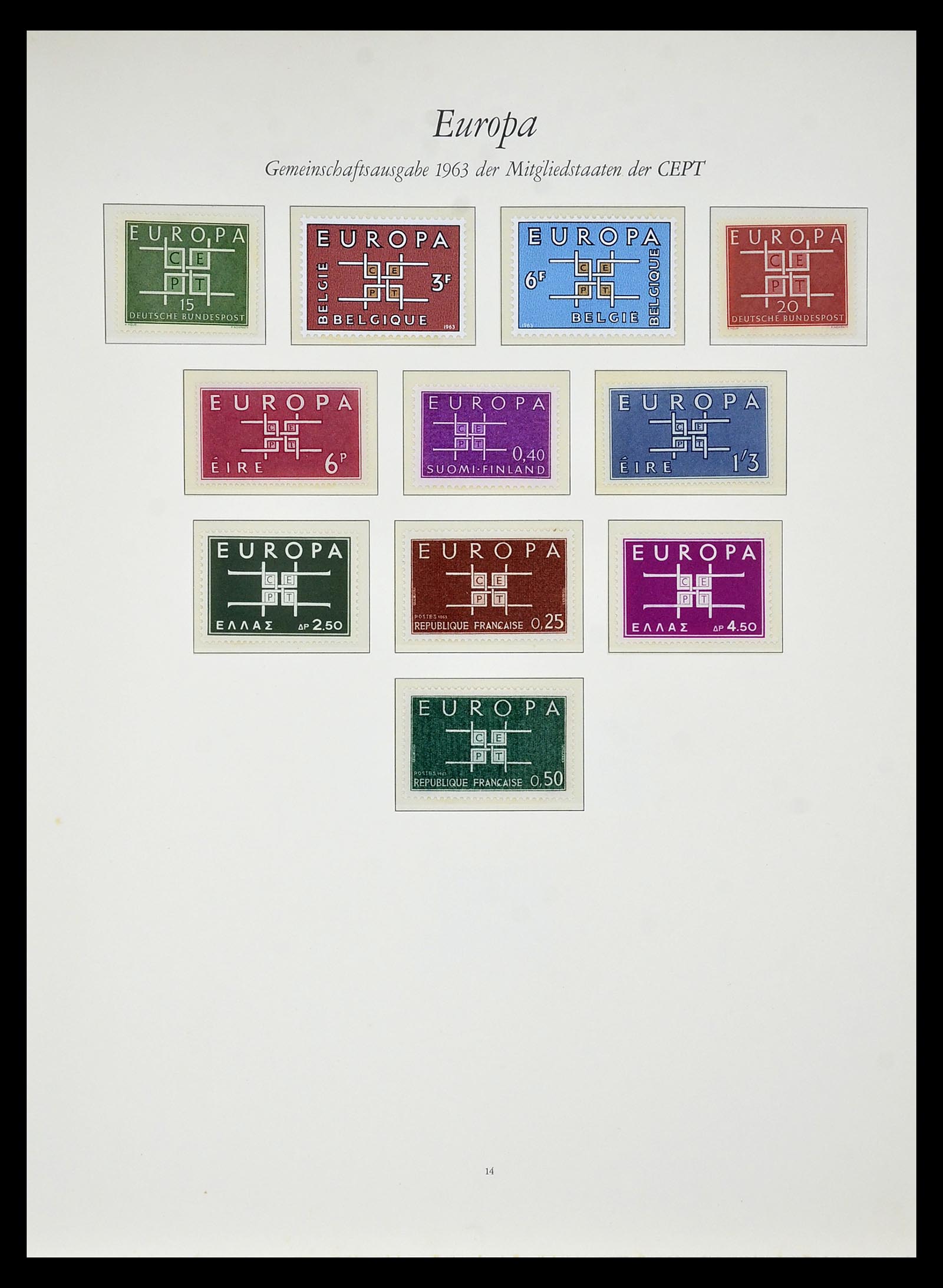 34577 014 - Postzegelverzameling 34577 Europa CEPT 1956-1992.