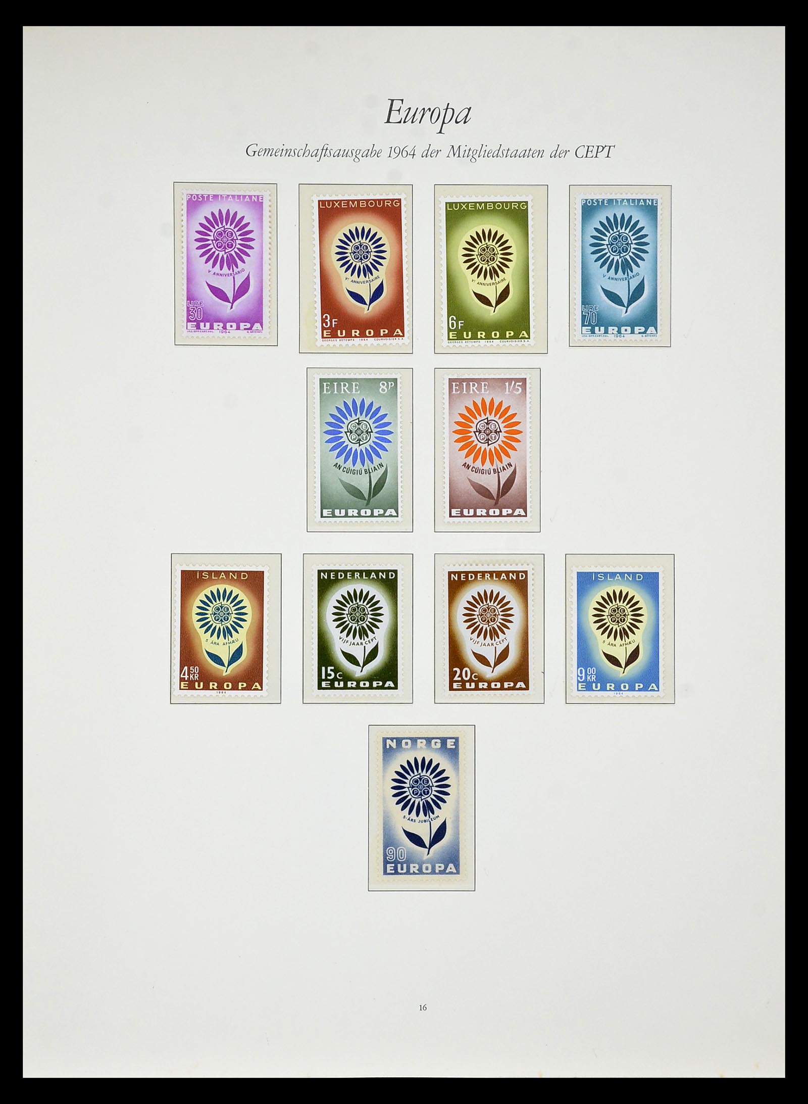 34577 018 - Postzegelverzameling 34577 Europa CEPT 1956-1992.
