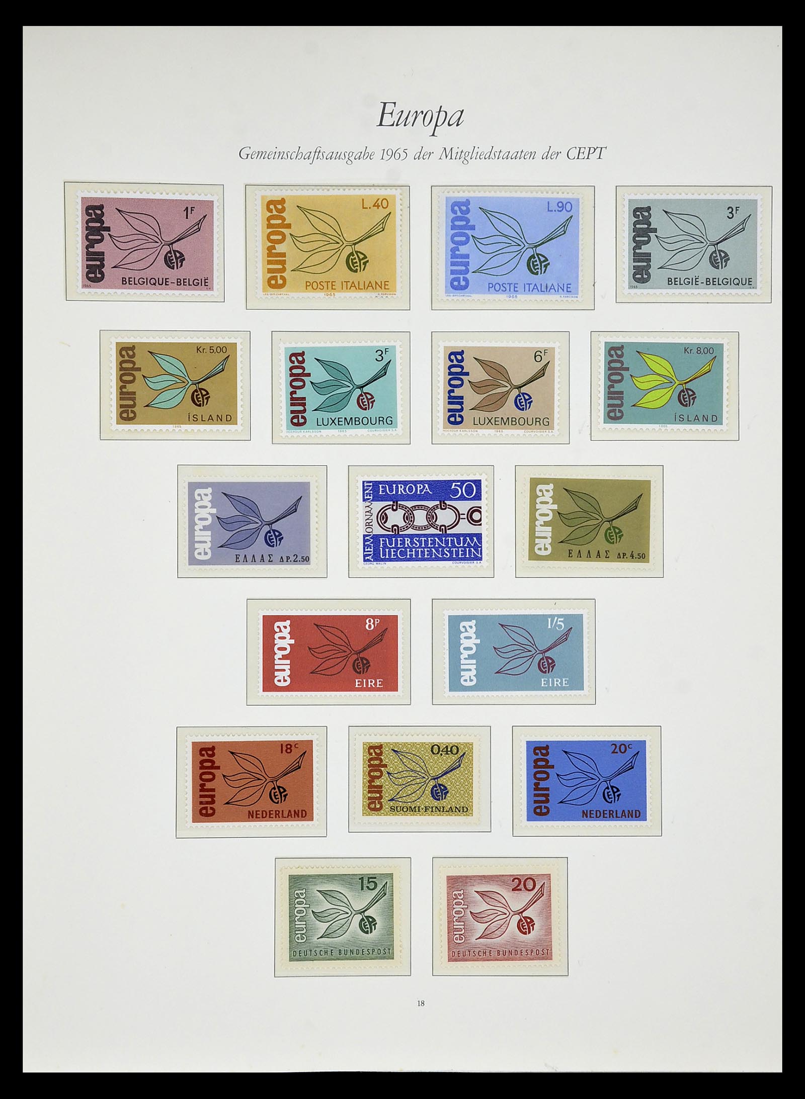 34577 020 - Postzegelverzameling 34577 Europa CEPT 1956-1992.