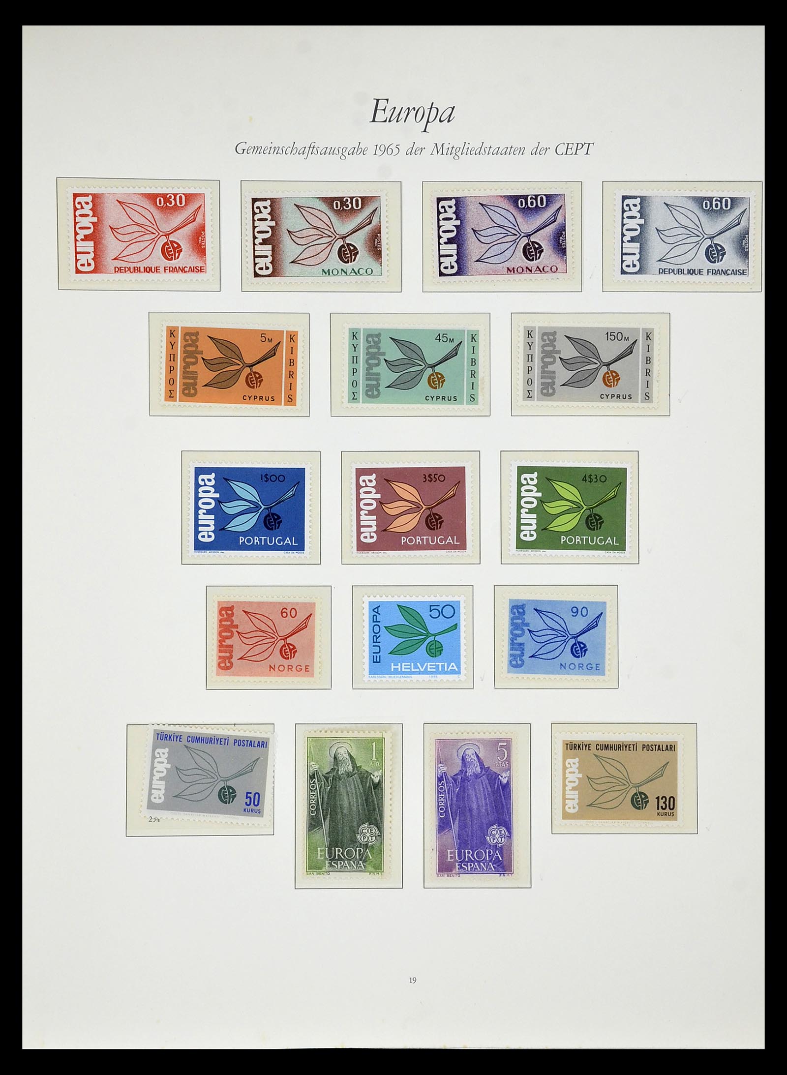 34577 021 - Postzegelverzameling 34577 Europa CEPT 1956-1992.
