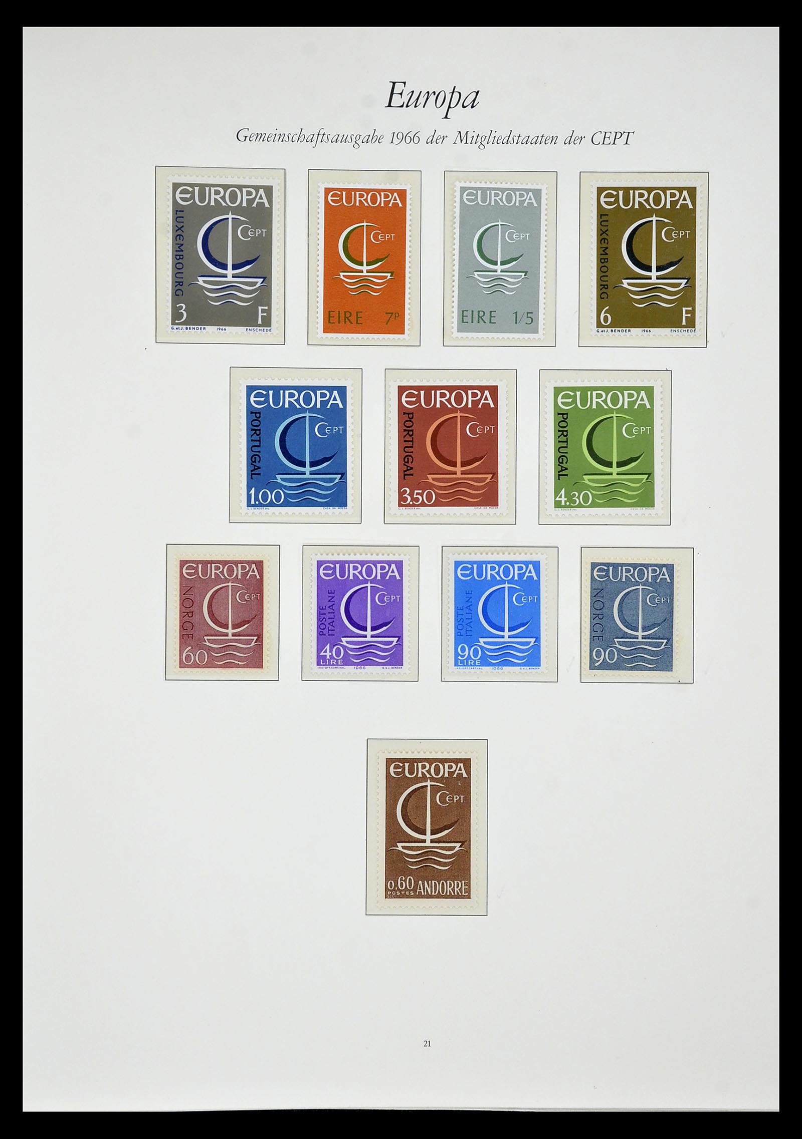 34577 023 - Postzegelverzameling 34577 Europa CEPT 1956-1992.