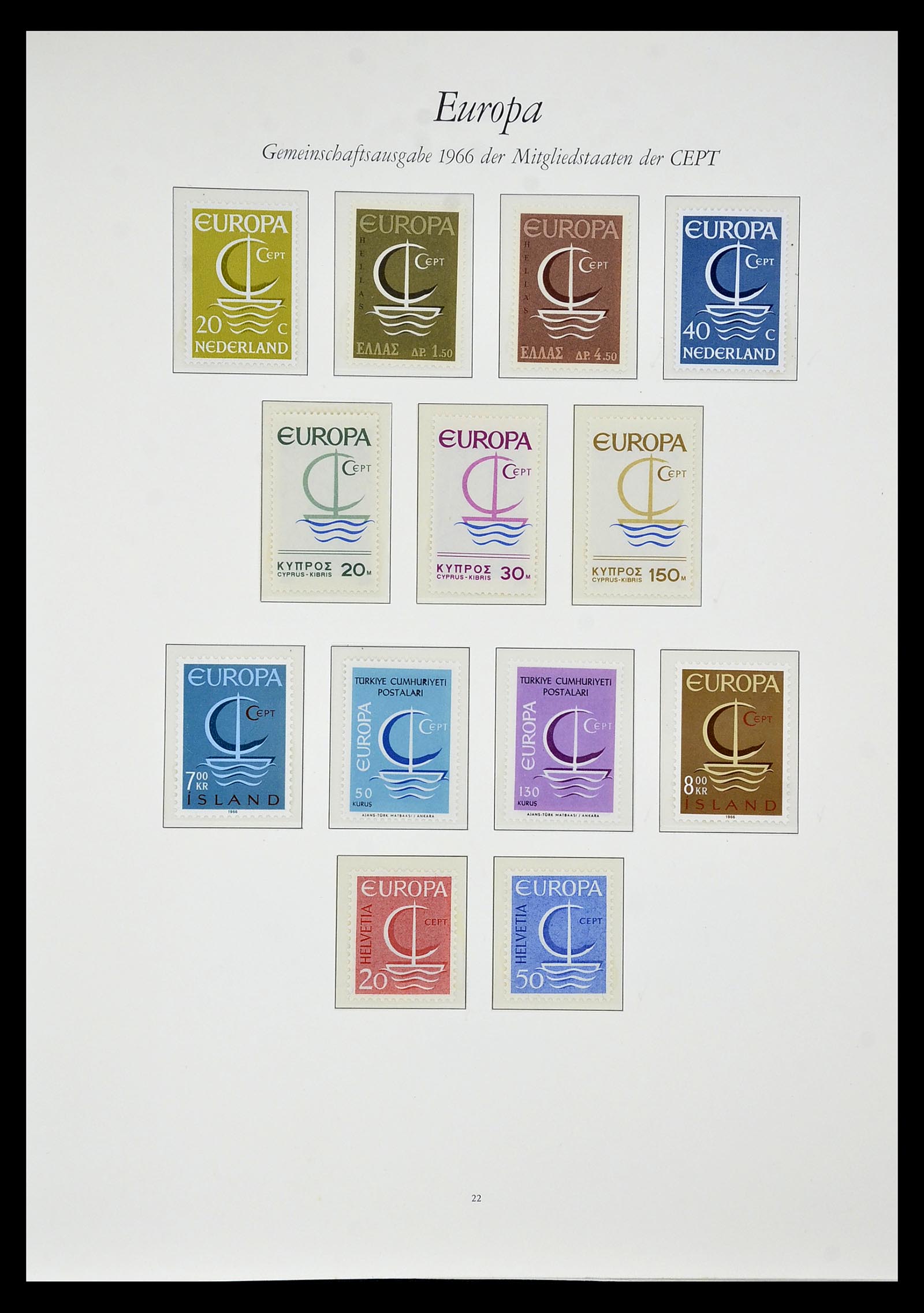 34577 024 - Postzegelverzameling 34577 Europa CEPT 1956-1992.
