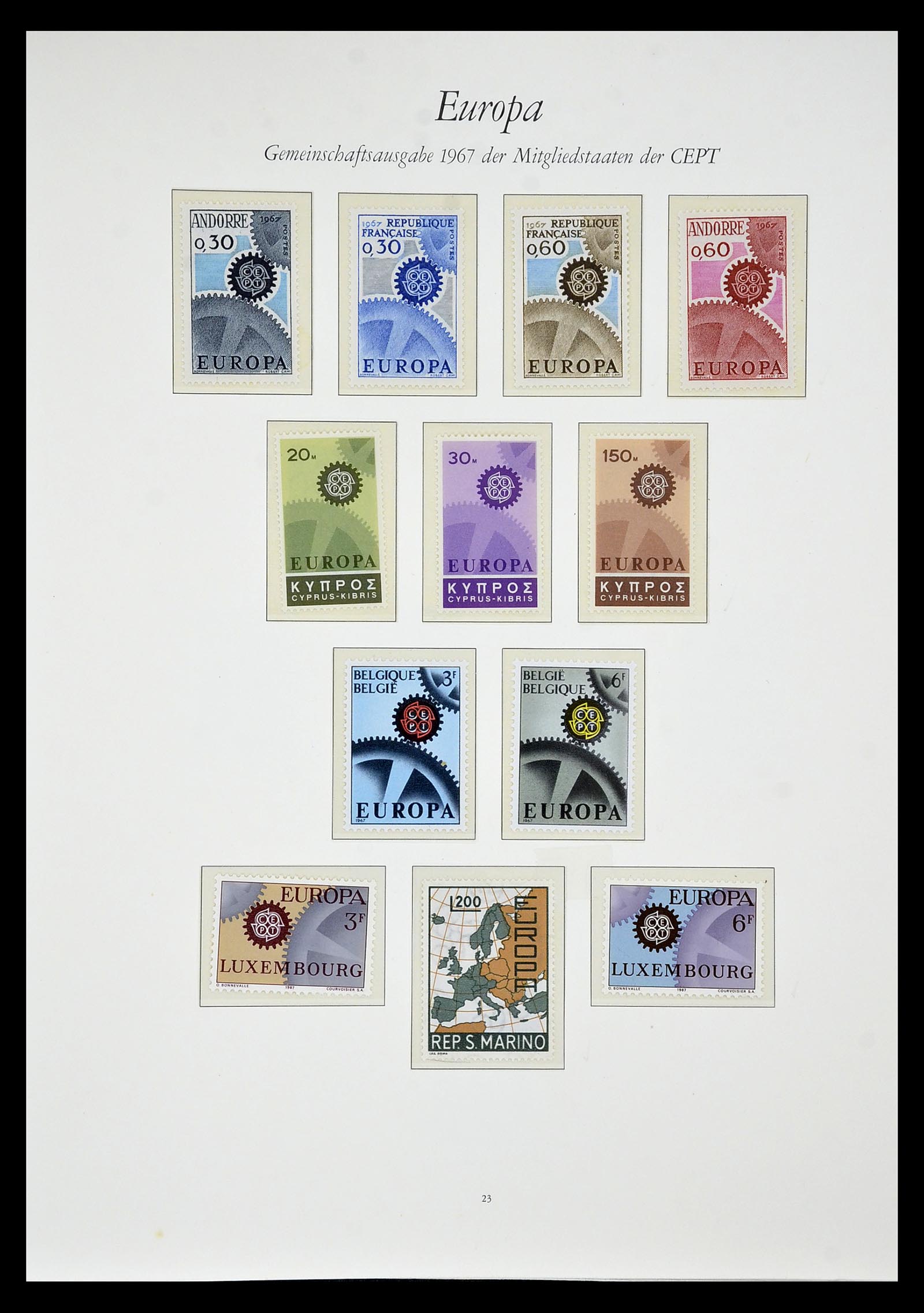 34577 025 - Postzegelverzameling 34577 Europa CEPT 1956-1992.