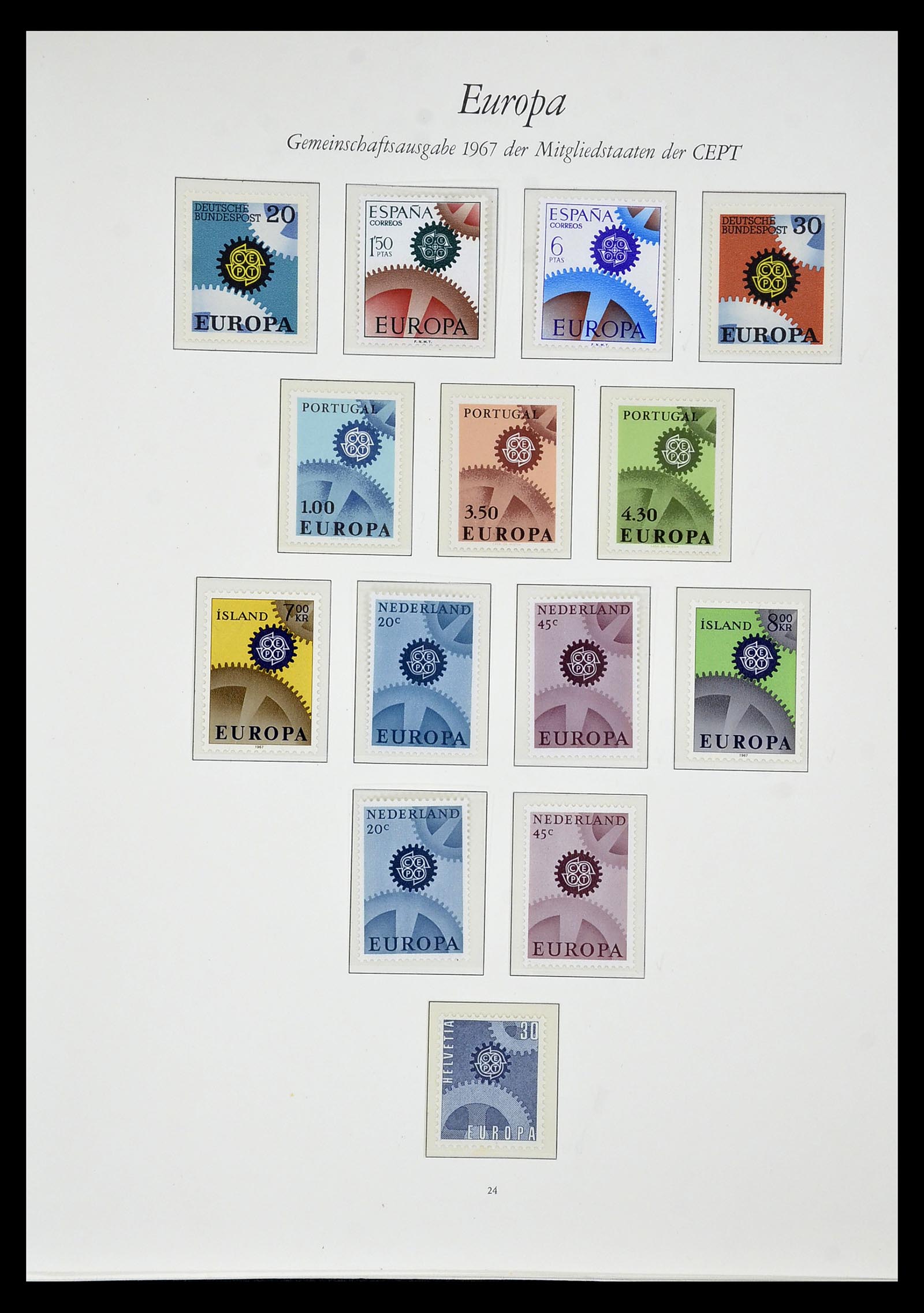34577 026 - Postzegelverzameling 34577 Europa CEPT 1956-1992.
