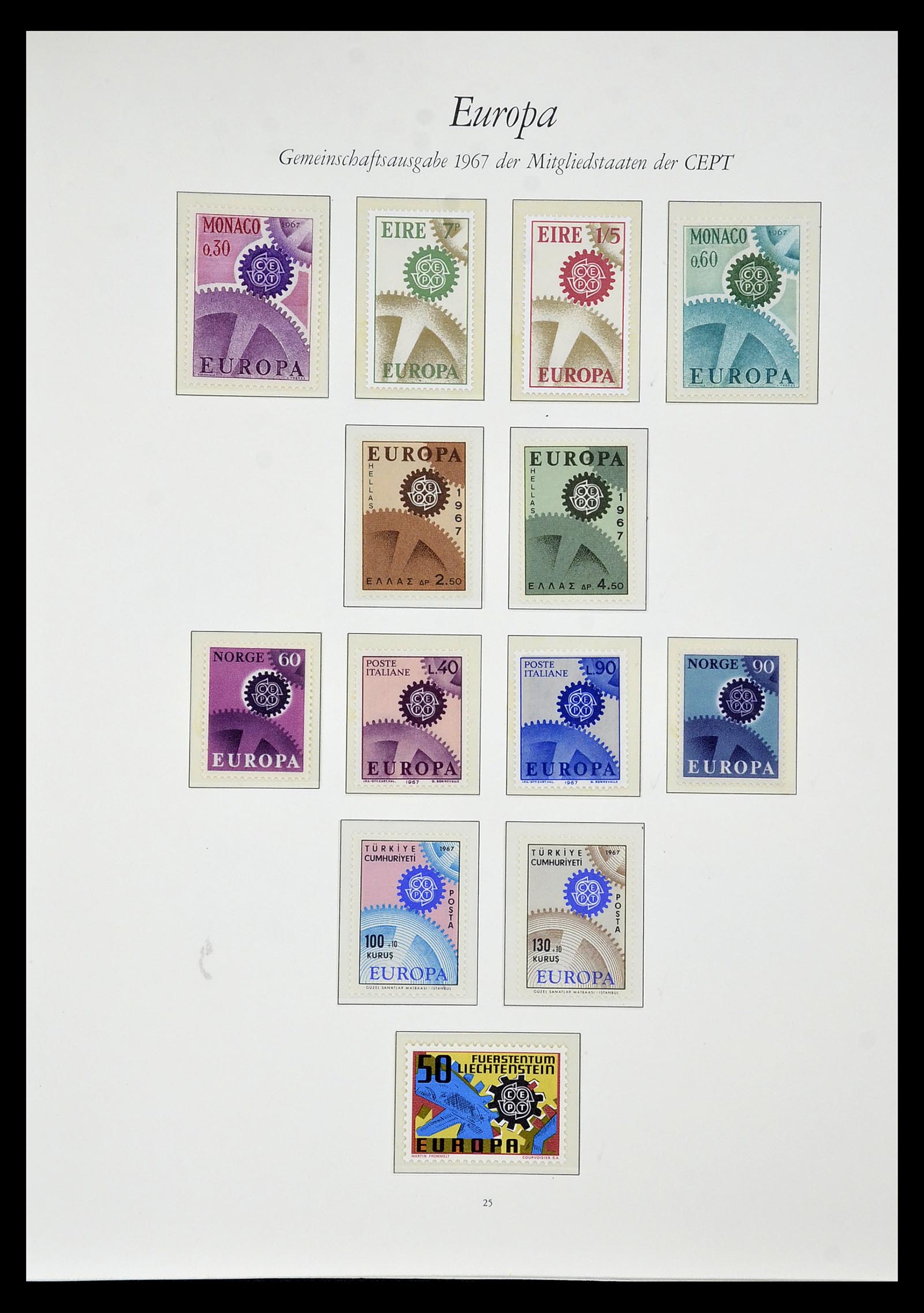 34577 027 - Postzegelverzameling 34577 Europa CEPT 1956-1992.