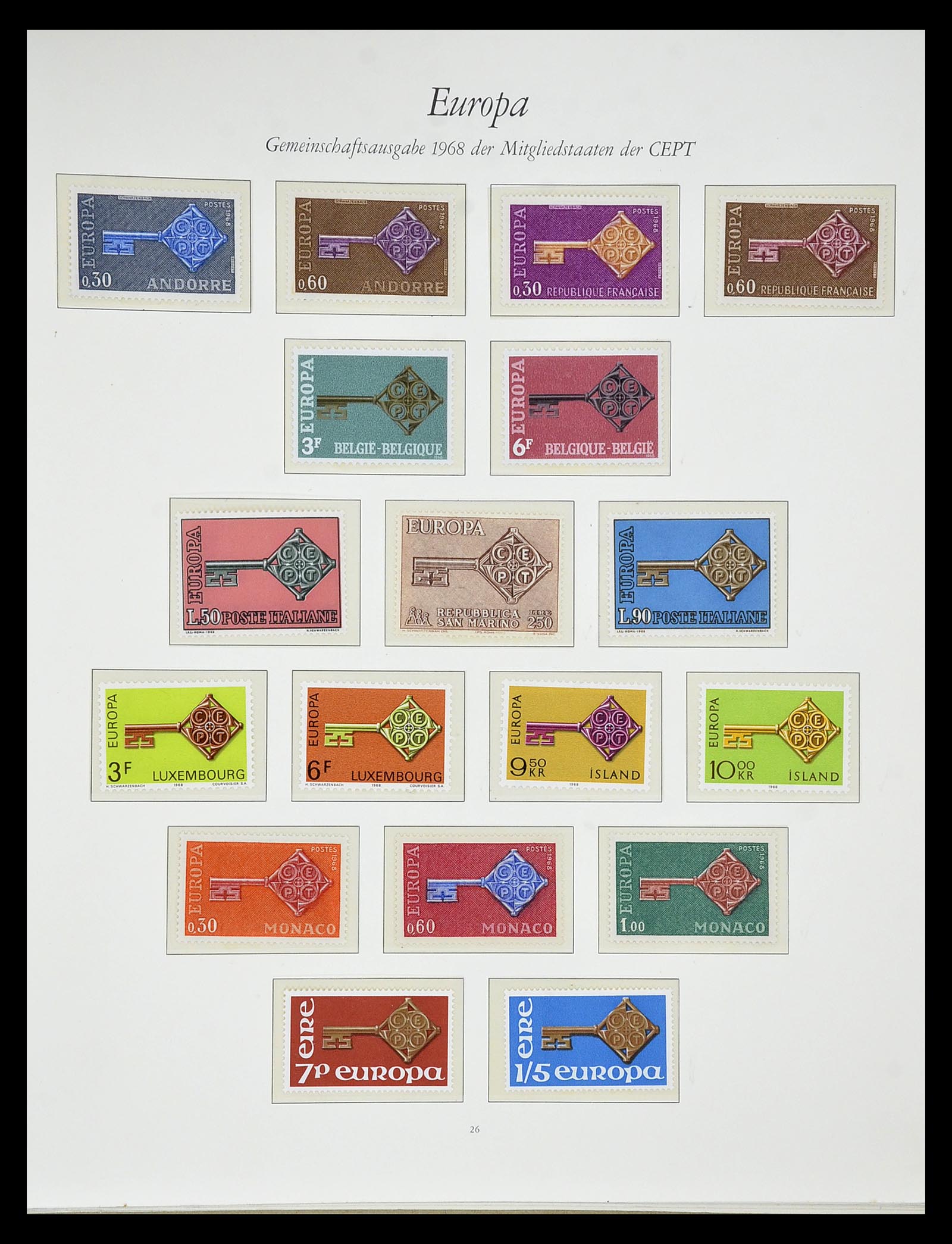 34577 029 - Postzegelverzameling 34577 Europa CEPT 1956-1992.