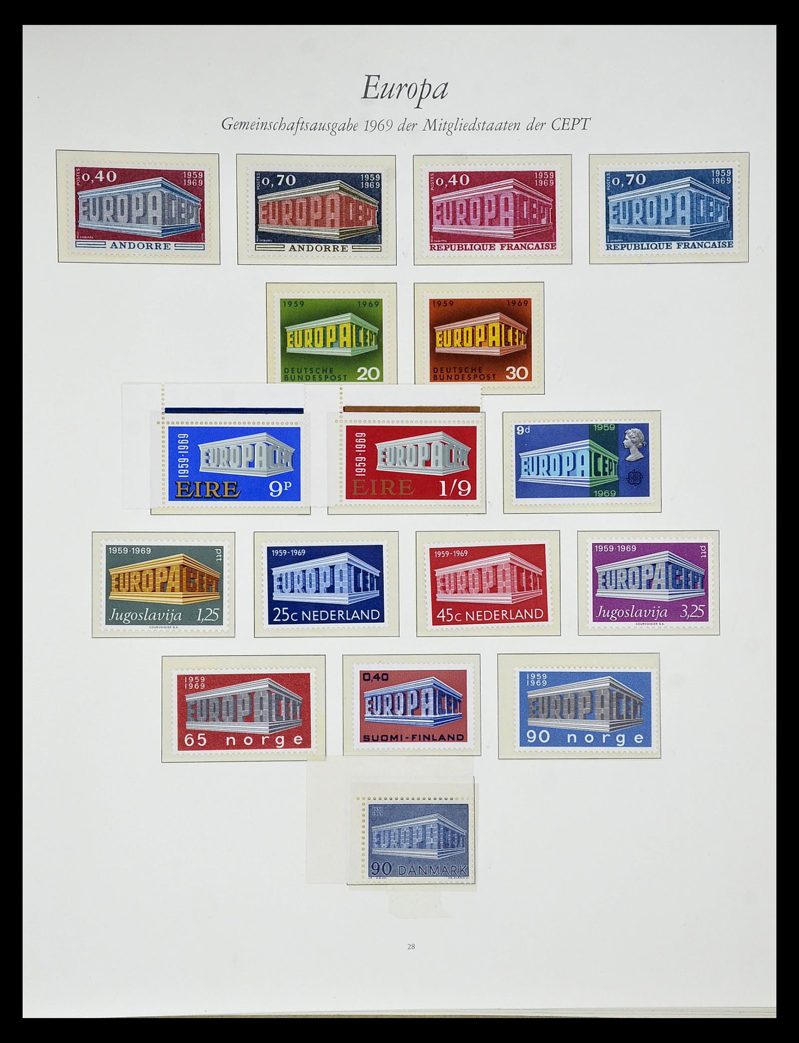 34577 030 - Postzegelverzameling 34577 Europa CEPT 1956-1992.