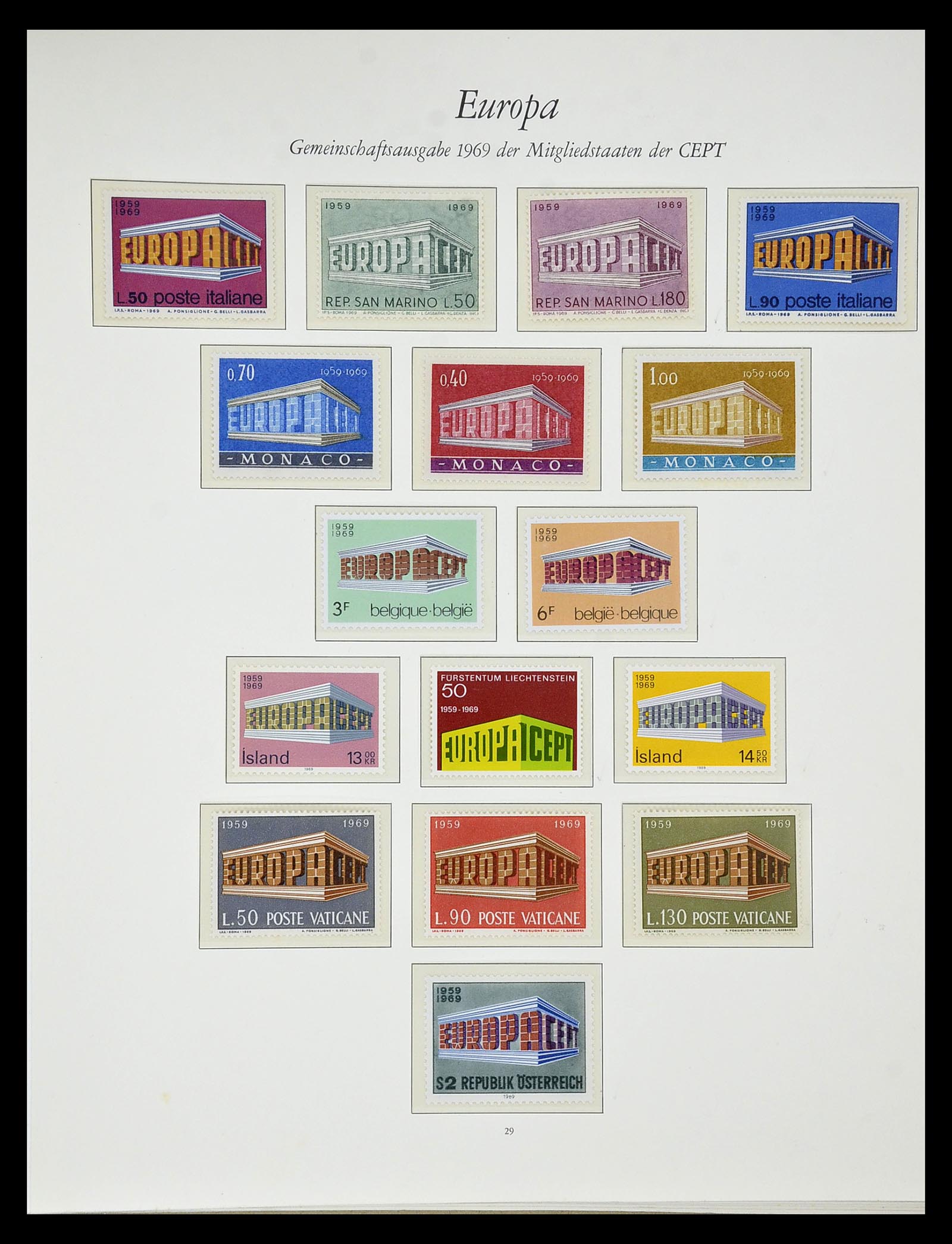 34577 031 - Postzegelverzameling 34577 Europa CEPT 1956-1992.