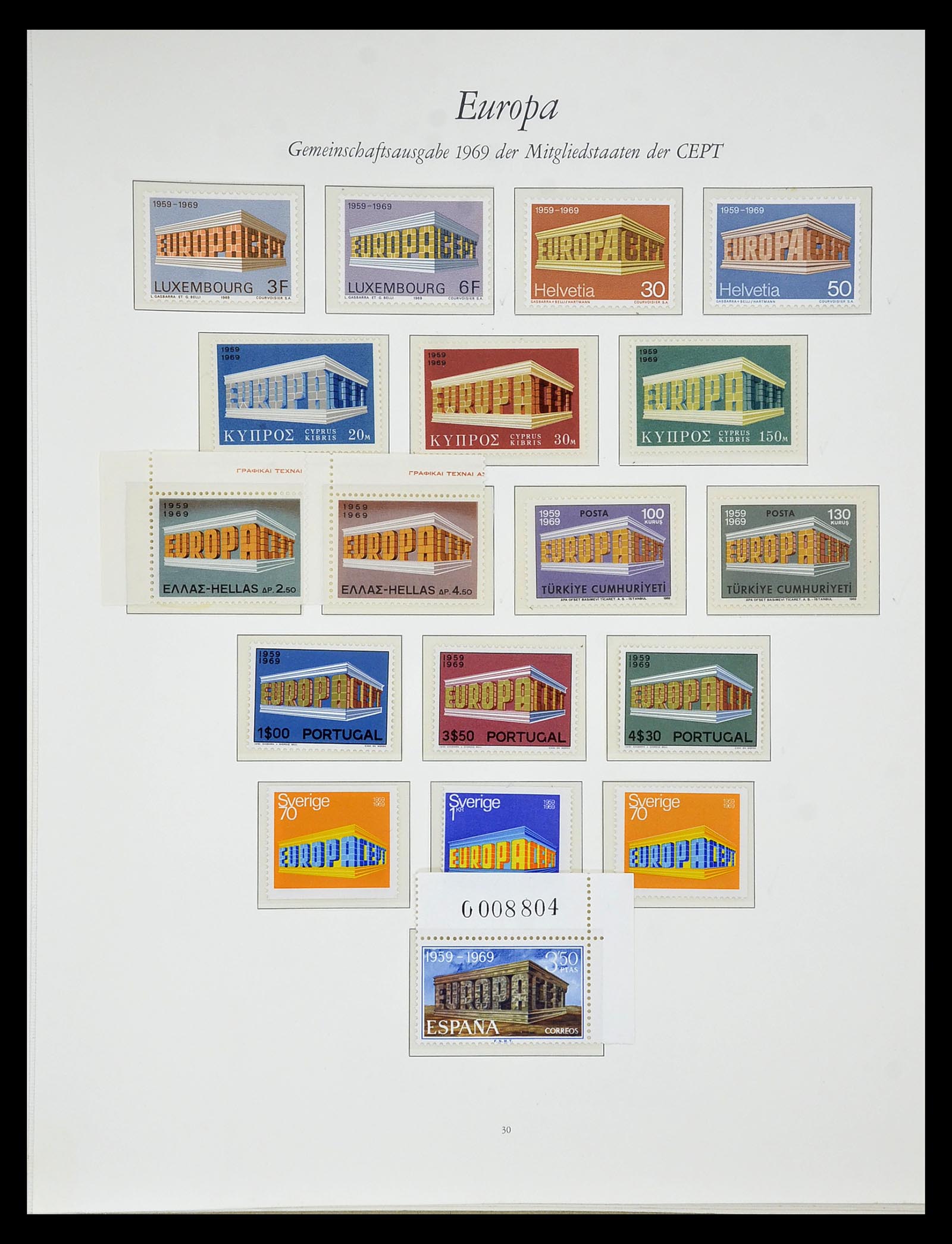 34577 032 - Postzegelverzameling 34577 Europa CEPT 1956-1992.