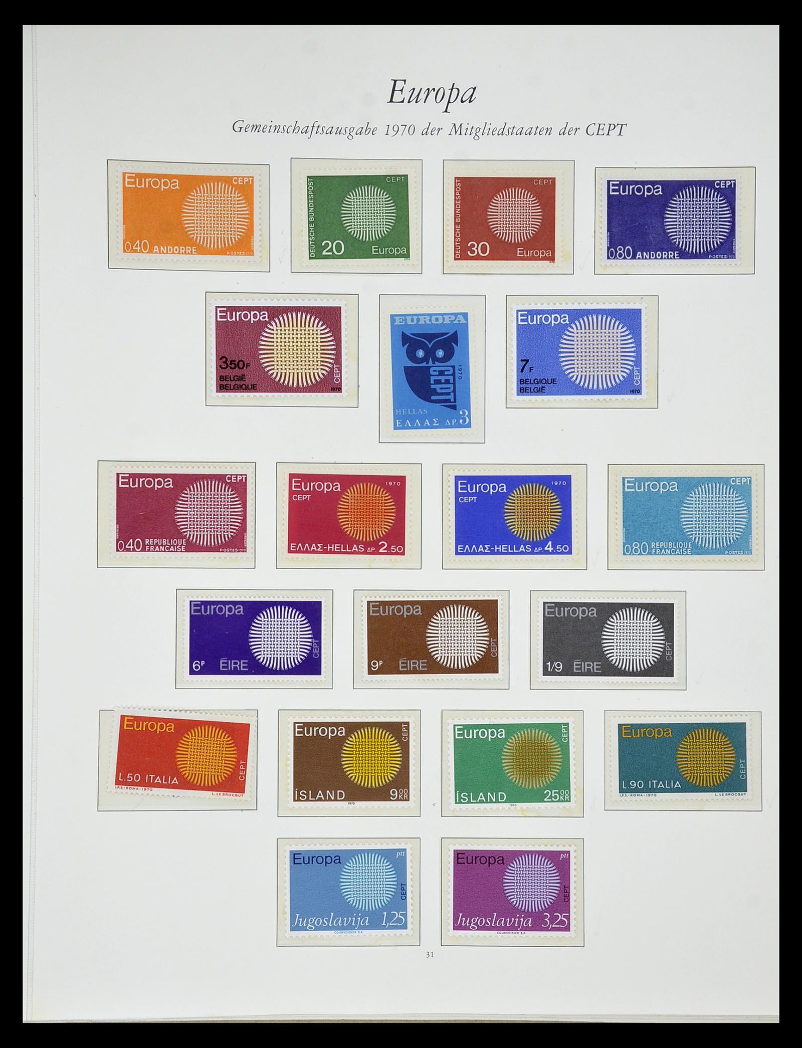 34577 033 - Postzegelverzameling 34577 Europa CEPT 1956-1992.
