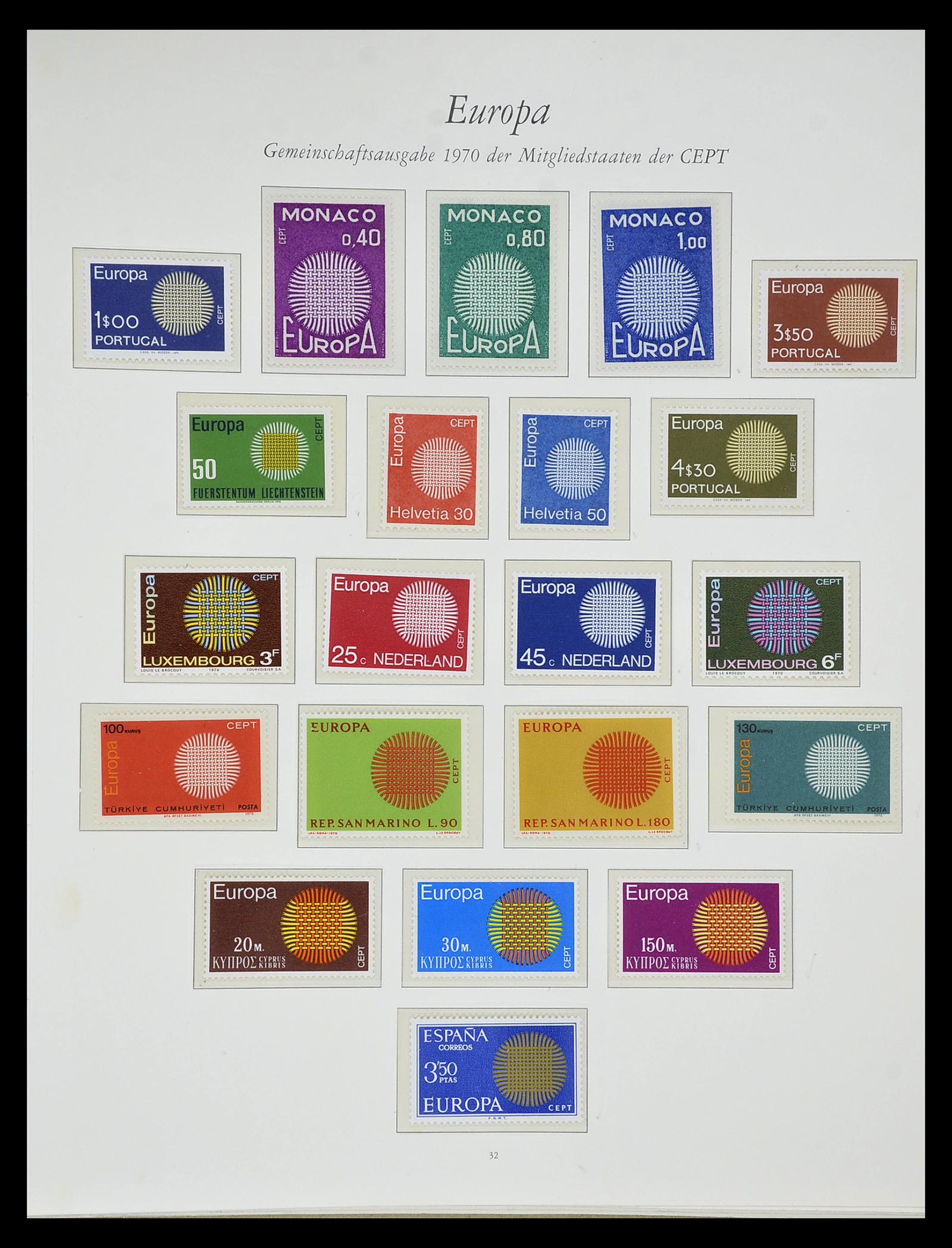34577 034 - Postzegelverzameling 34577 Europa CEPT 1956-1992.