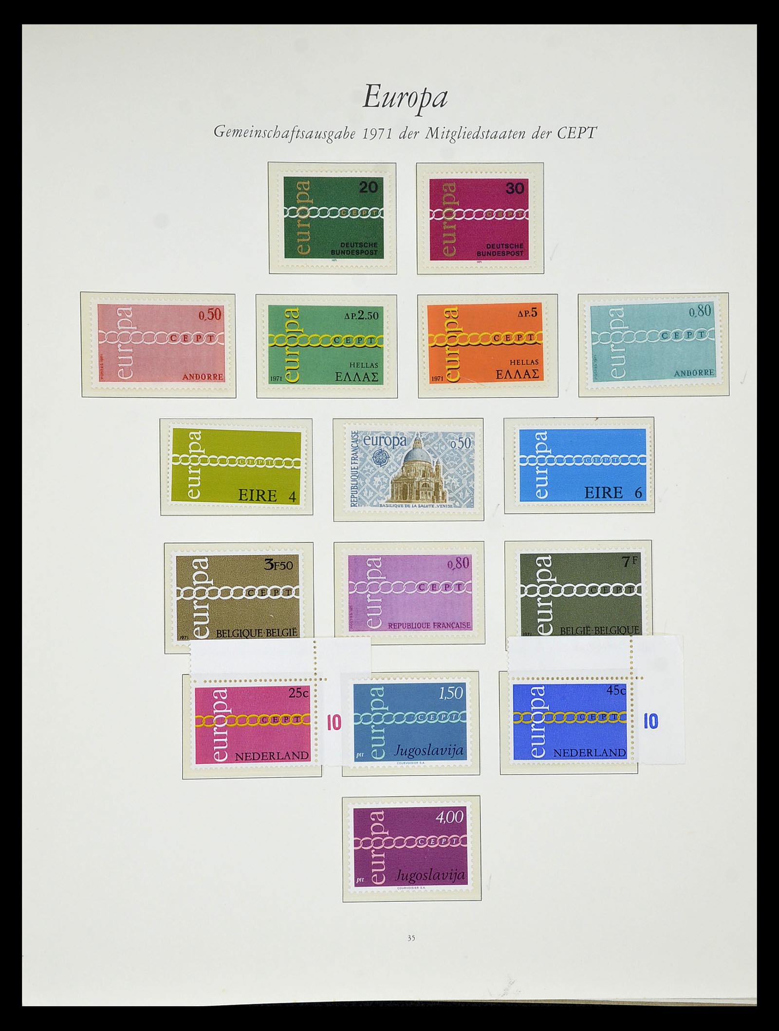 34577 035 - Postzegelverzameling 34577 Europa CEPT 1956-1992.