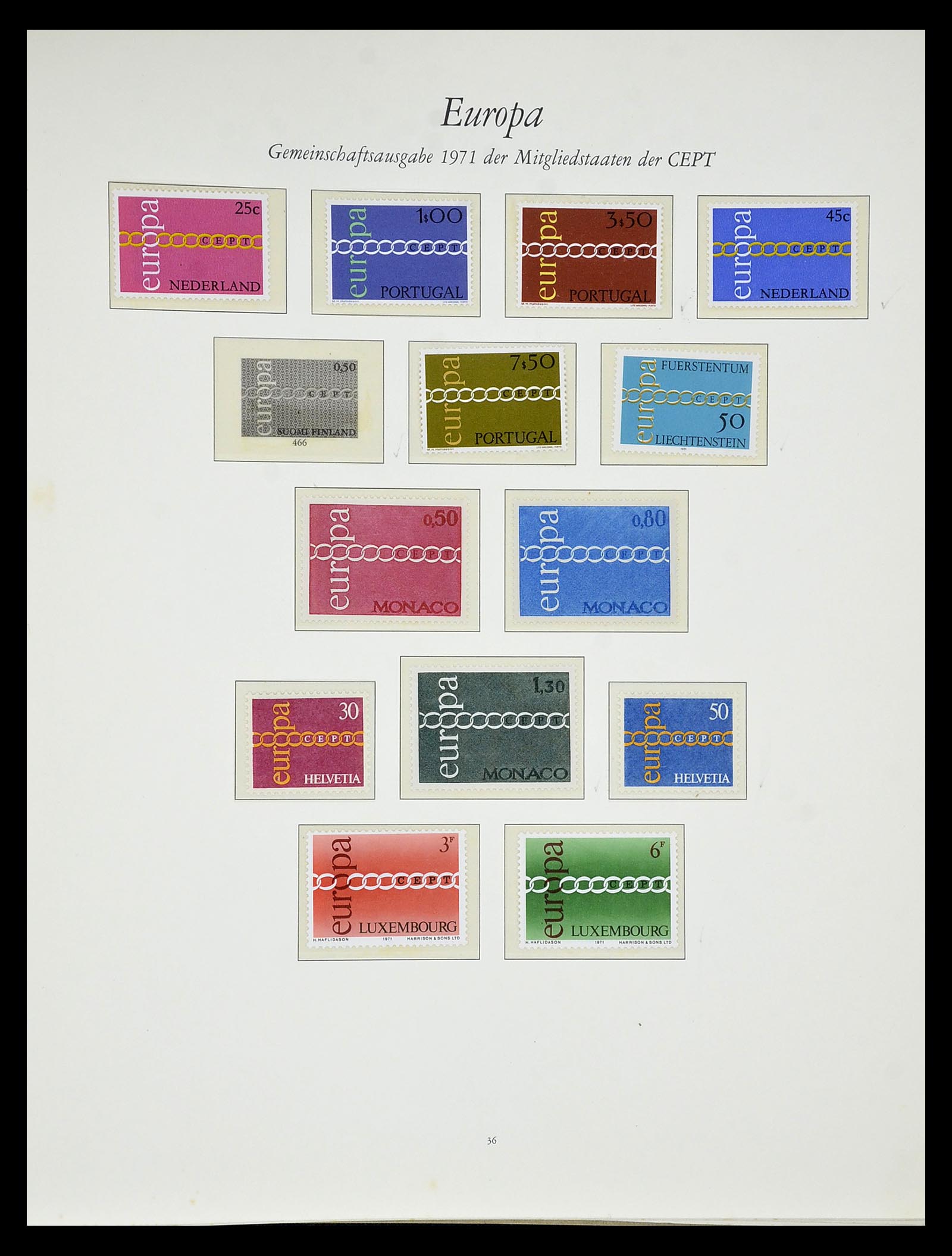 34577 036 - Postzegelverzameling 34577 Europa CEPT 1956-1992.