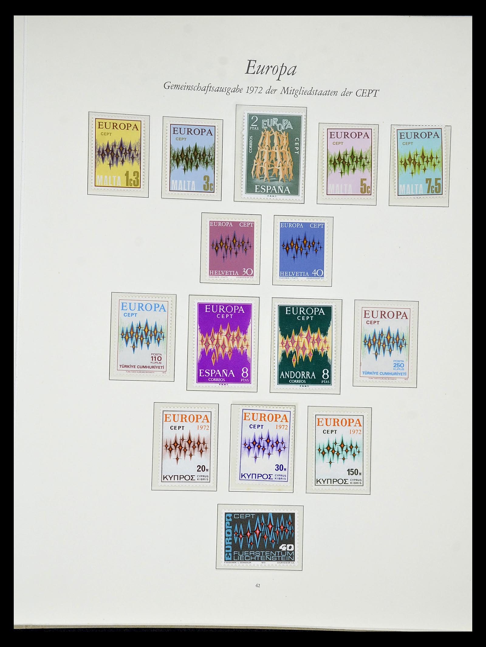 34577 040 - Postzegelverzameling 34577 Europa CEPT 1956-1992.