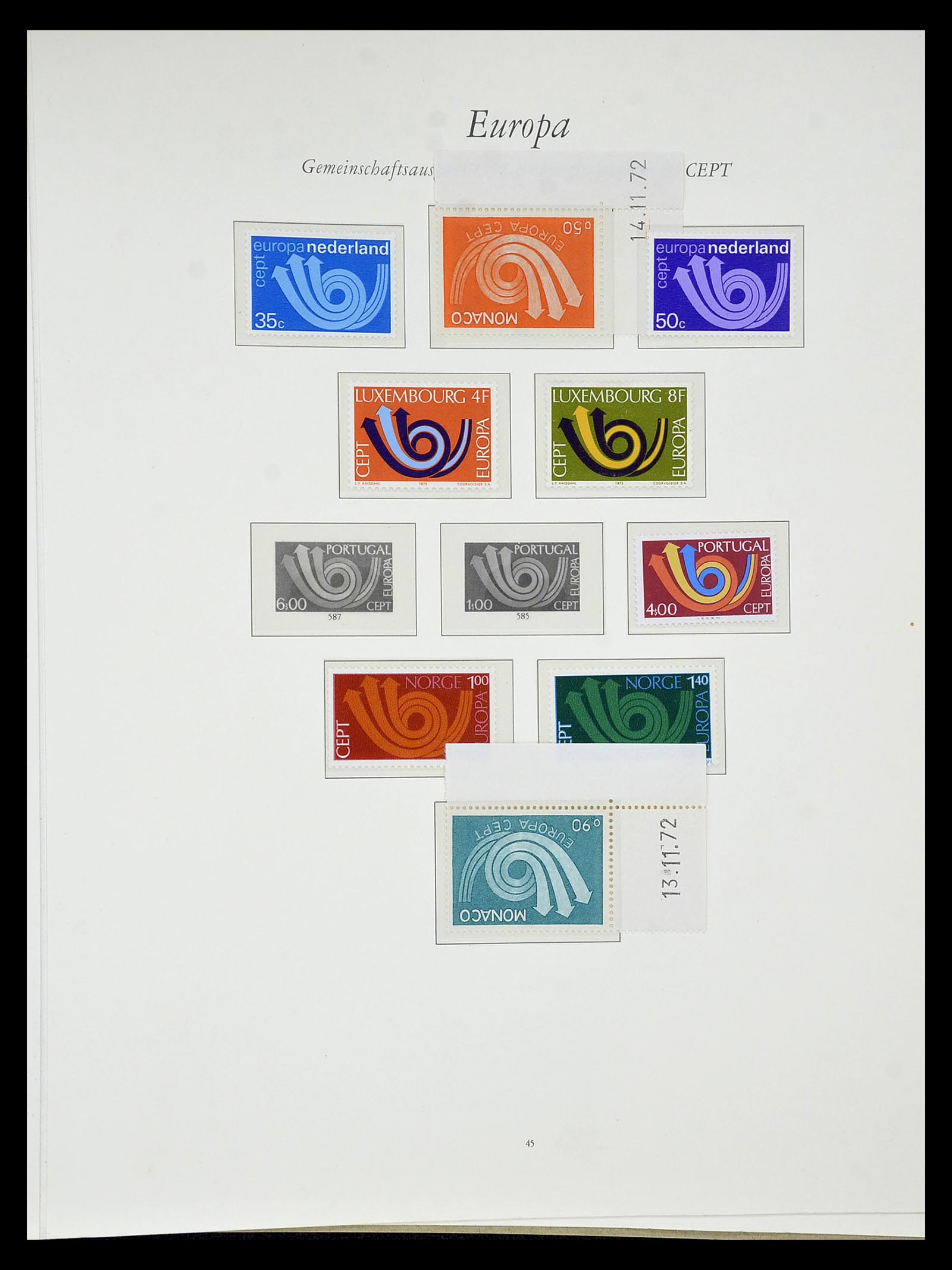 34577 043 - Postzegelverzameling 34577 Europa CEPT 1956-1992.