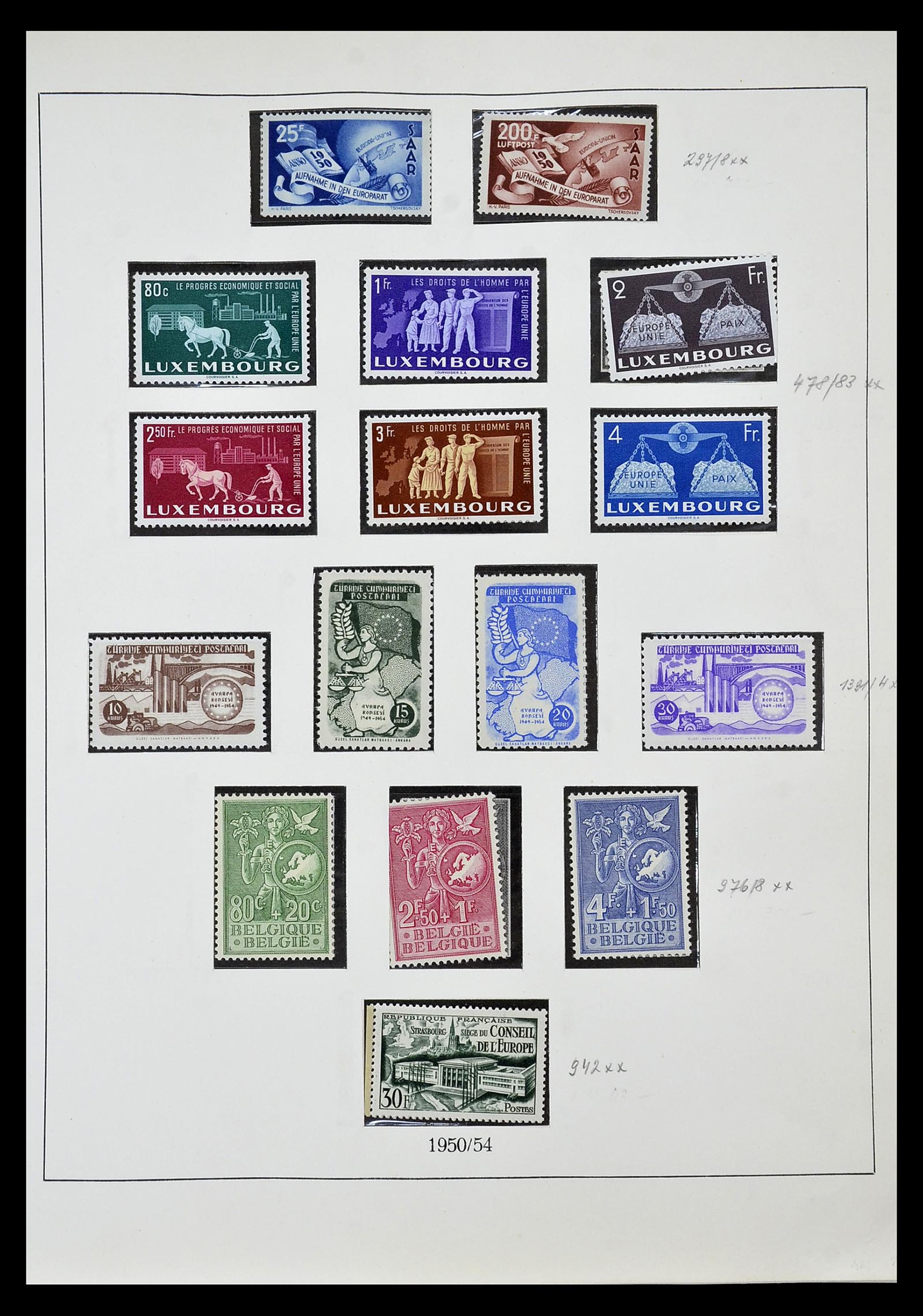 34577 046 - Postzegelverzameling 34577 Europa CEPT 1956-1992.