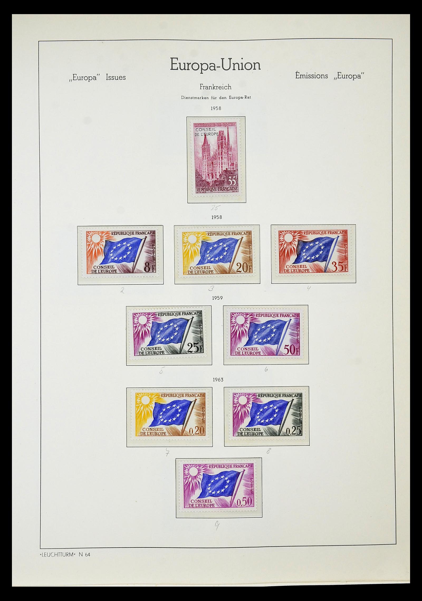 34577 055 - Postzegelverzameling 34577 Europa CEPT 1956-1992.