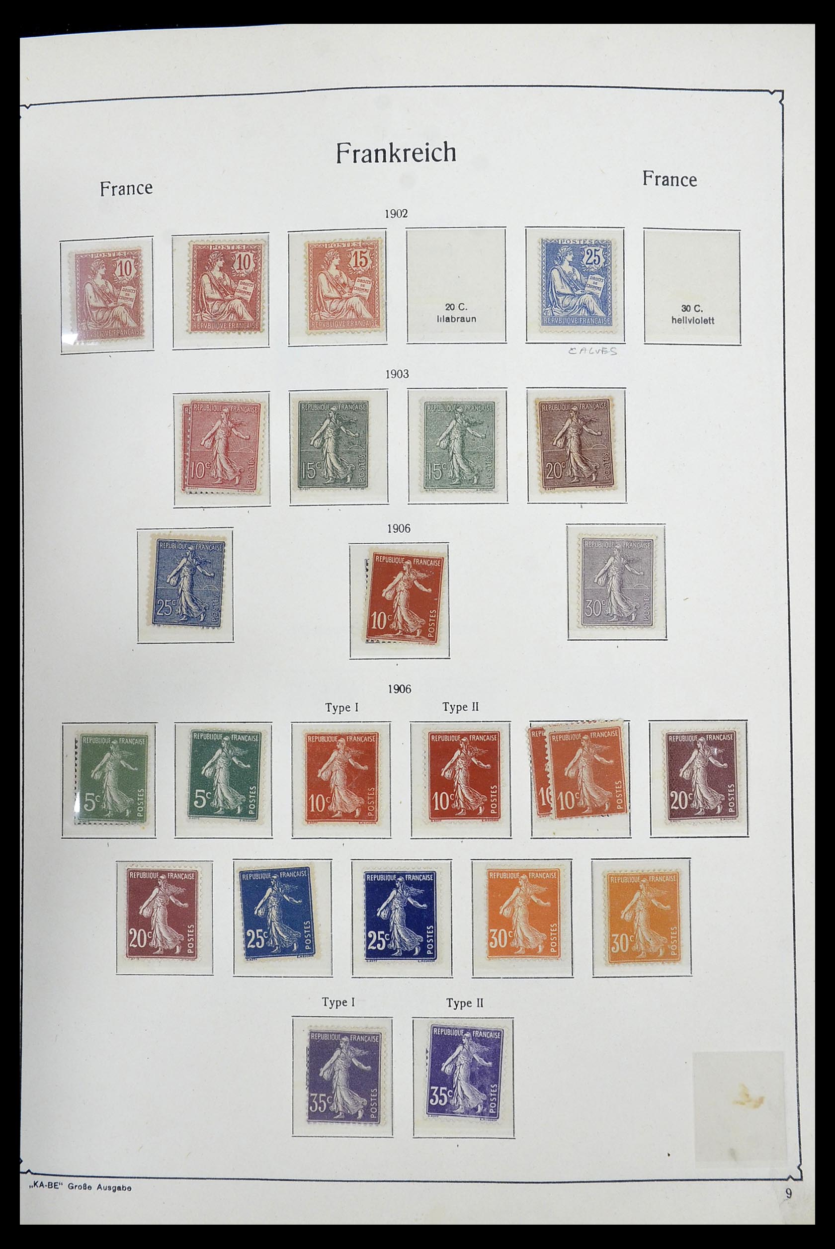 34580 002 - Postzegelverzameling 34580 Frankrijk 1900-1971.