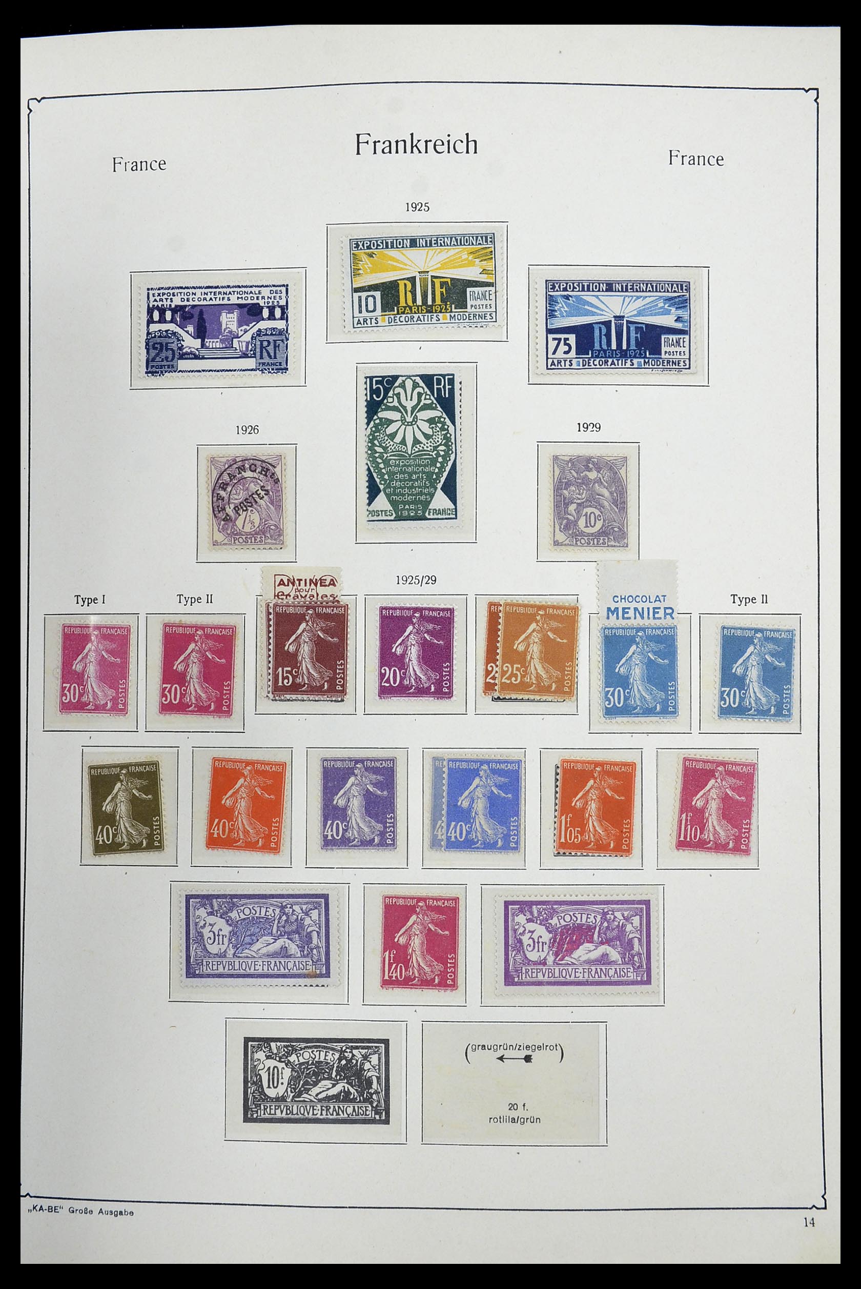 34580 009 - Postzegelverzameling 34580 Frankrijk 1900-1971.