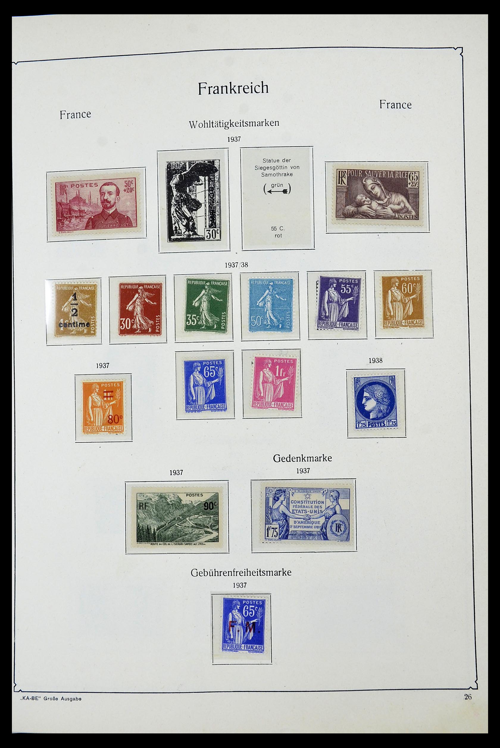 34580 022 - Postzegelverzameling 34580 Frankrijk 1900-1971.