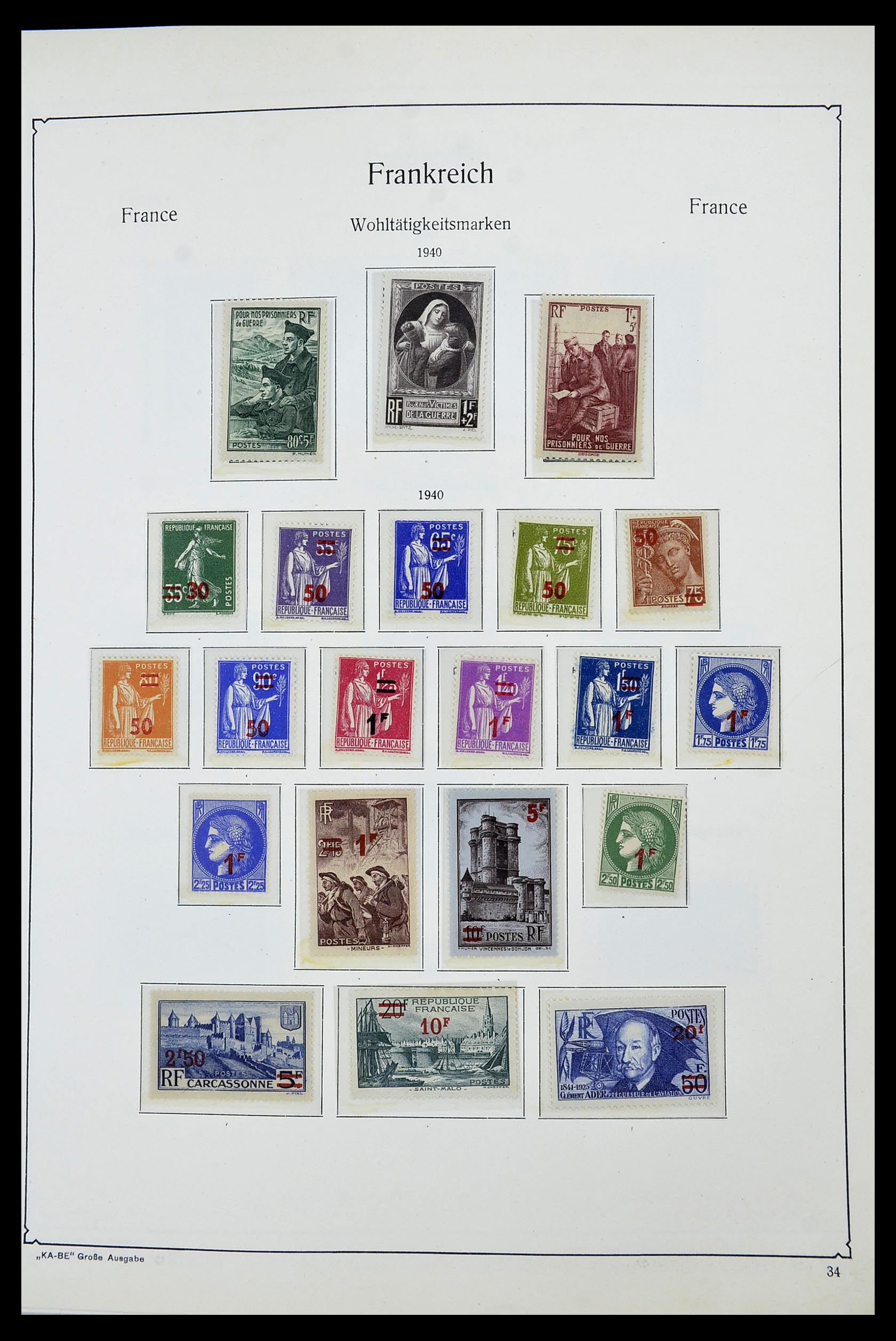 34580 030 - Postzegelverzameling 34580 Frankrijk 1900-1971.