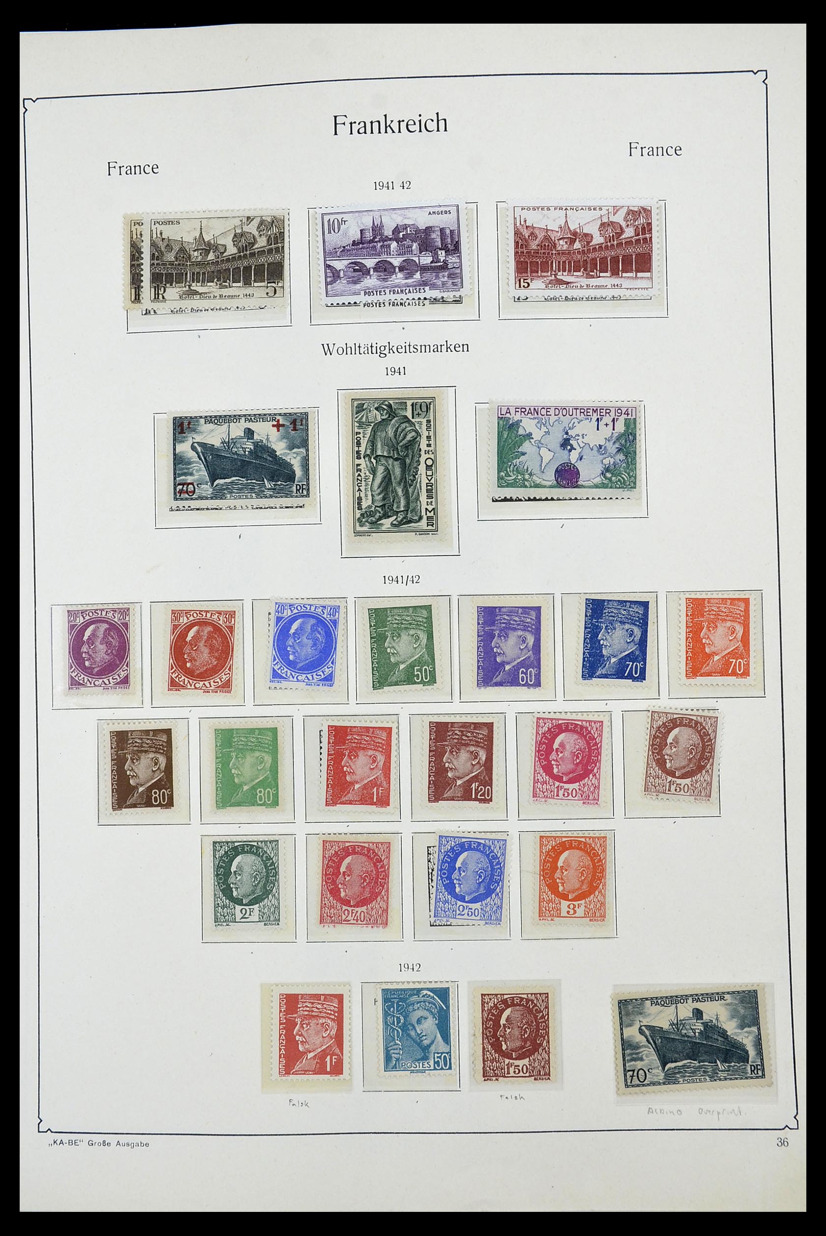 34580 032 - Postzegelverzameling 34580 Frankrijk 1900-1971.