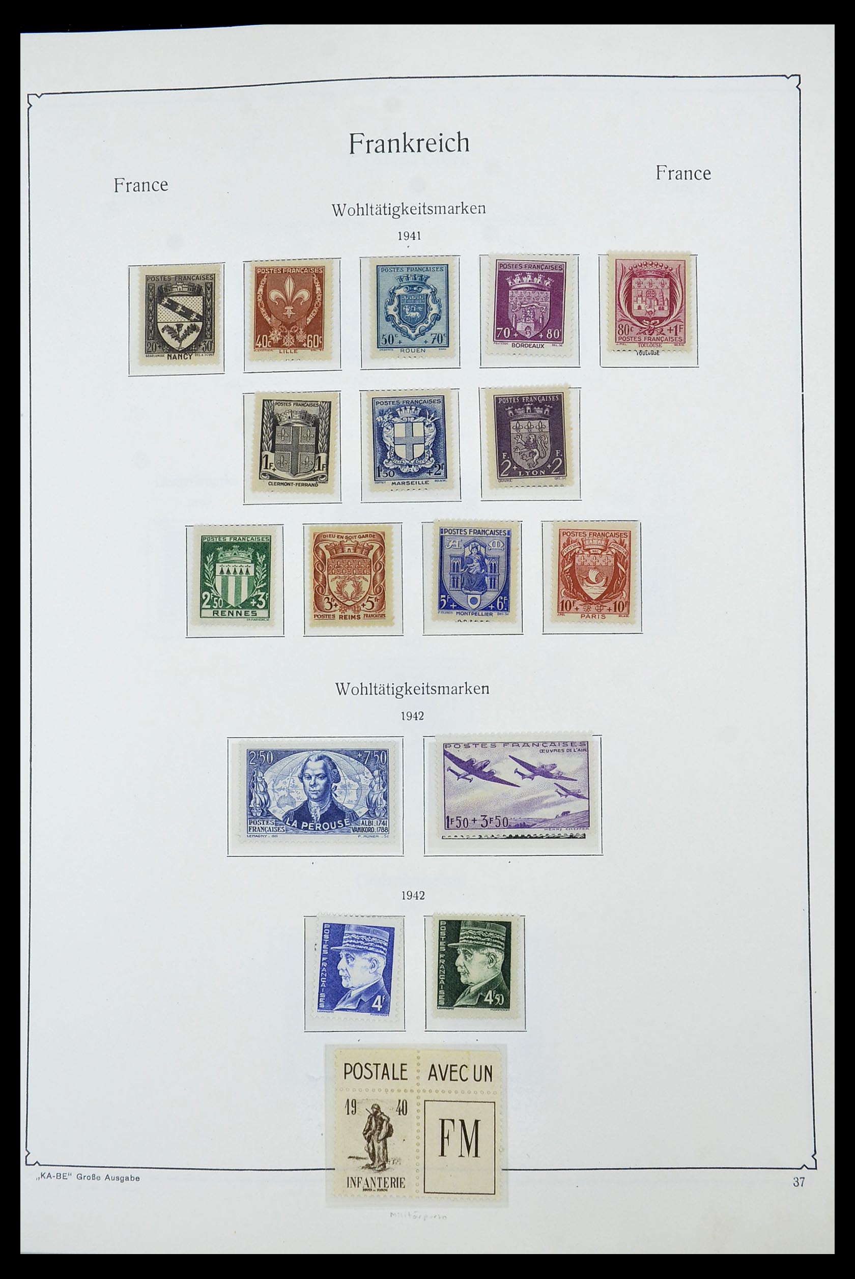 34580 033 - Postzegelverzameling 34580 Frankrijk 1900-1971.