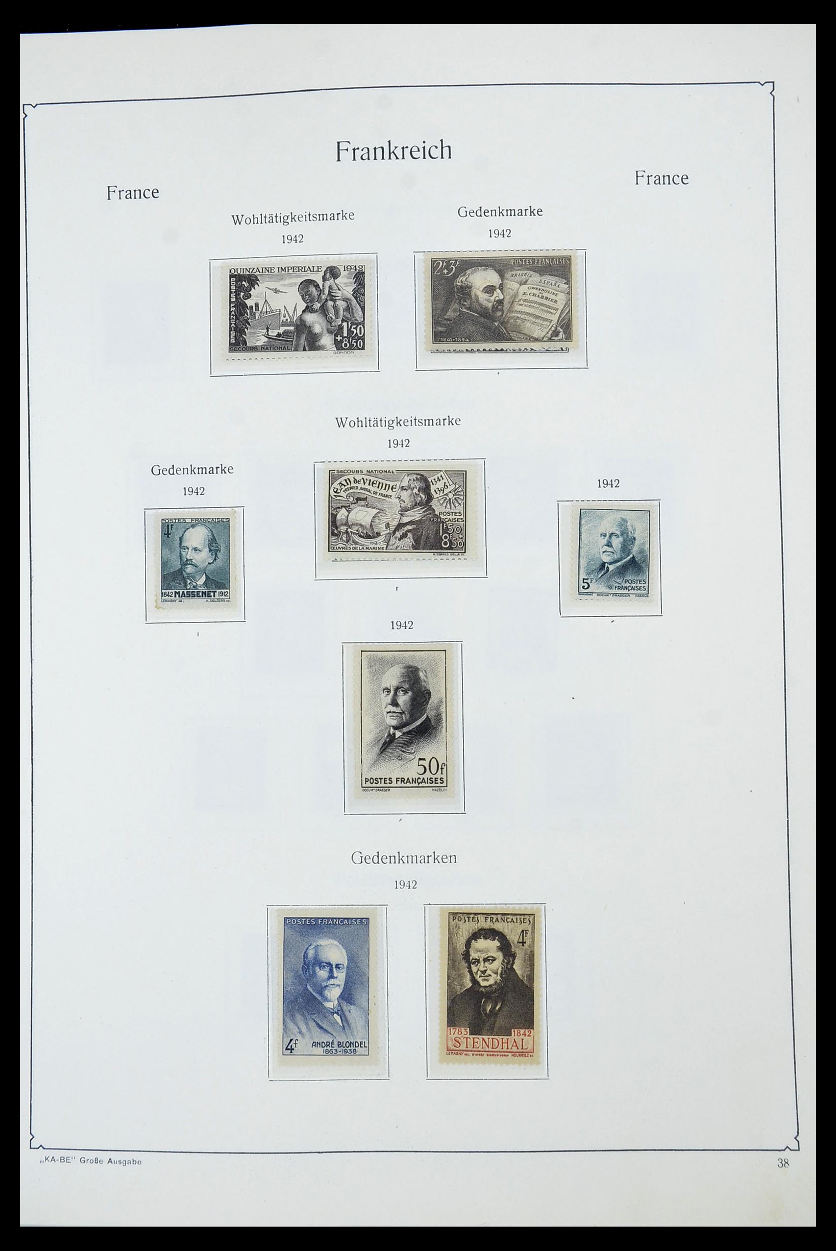 34580 034 - Postzegelverzameling 34580 Frankrijk 1900-1971.