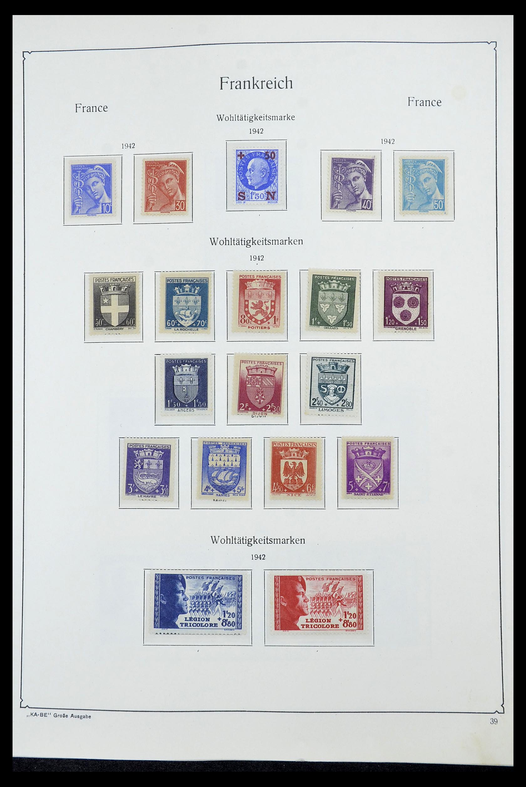 34580 035 - Postzegelverzameling 34580 Frankrijk 1900-1971.